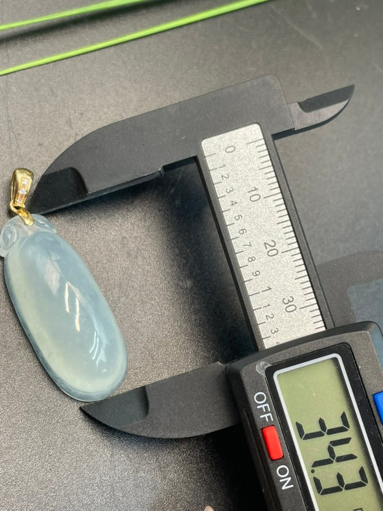 天然緬甸翡翠冰種福瓜吊墜