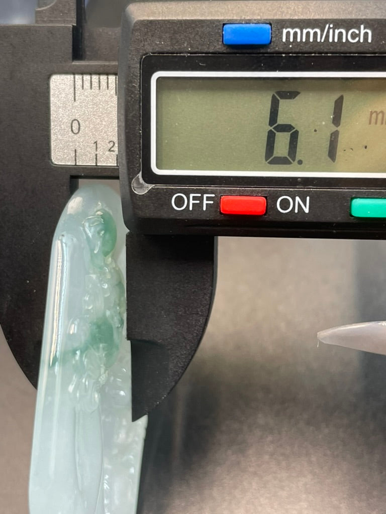 緬甸天然翡翠文殊菩薩吊墜