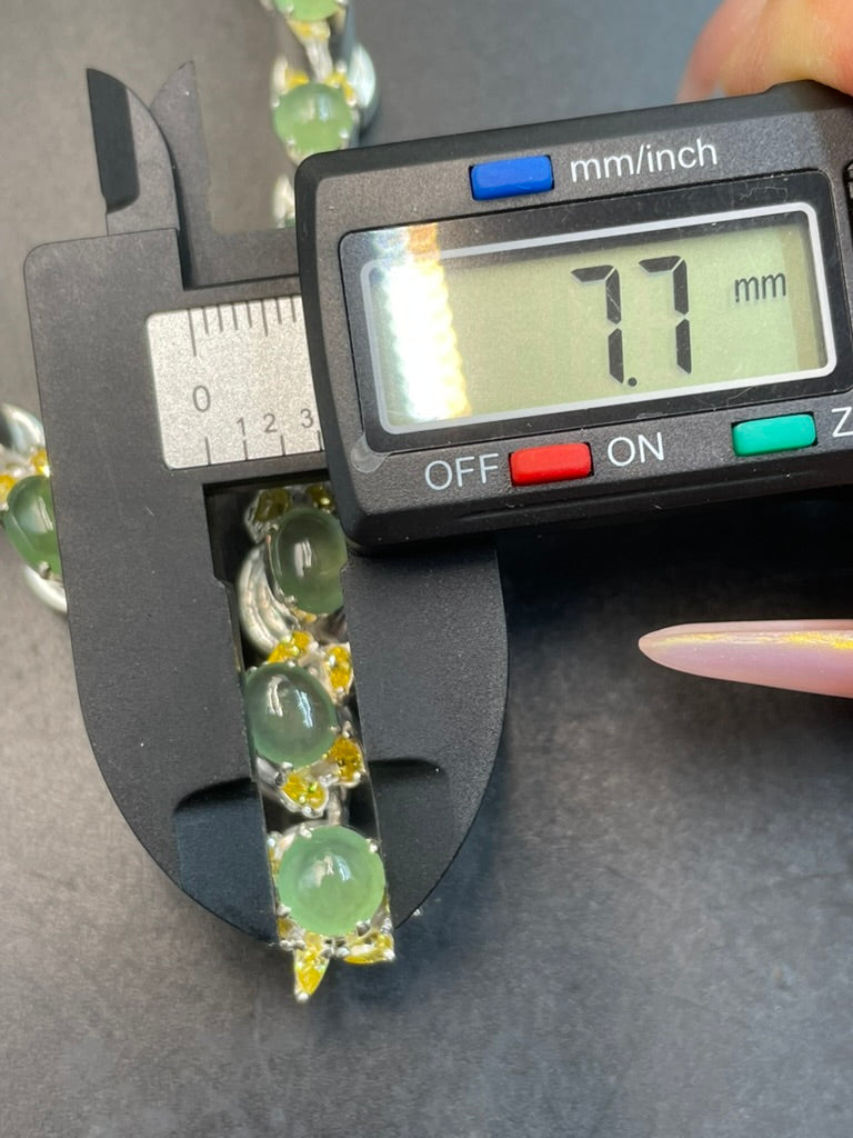 緬甸天然翡翠冰晴蛋面吊墜項鍊