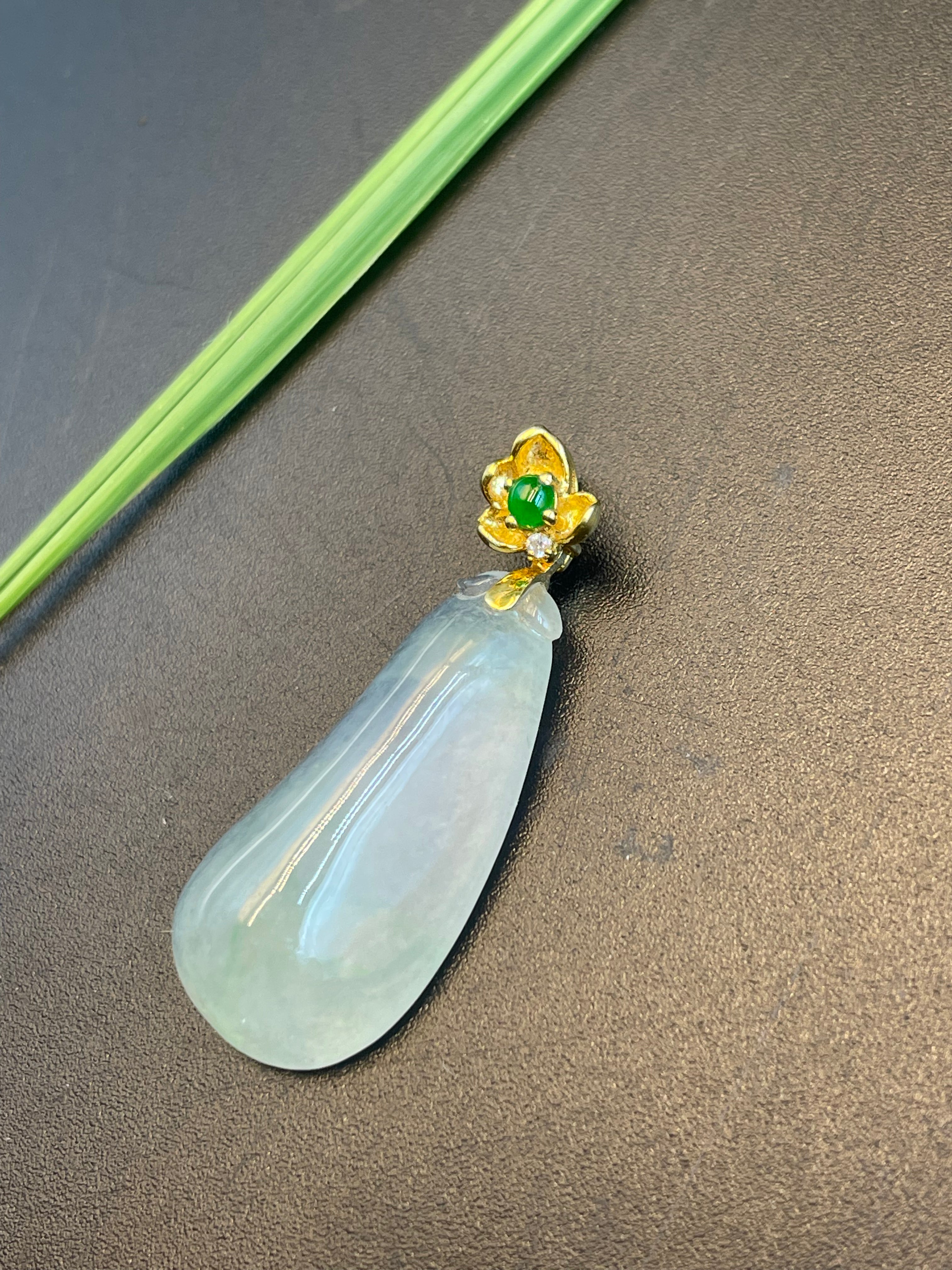 緬甸天然翡翠福瓜吊墜