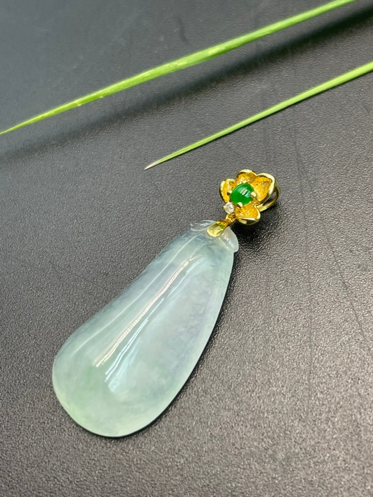 天然緬甸翡翠冰種福瓜吊墜