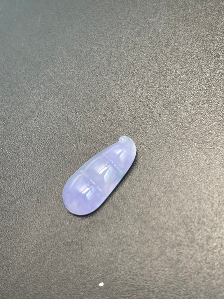 緬甸天然翡翠紫羅蘭福豆/三元及第吊墜