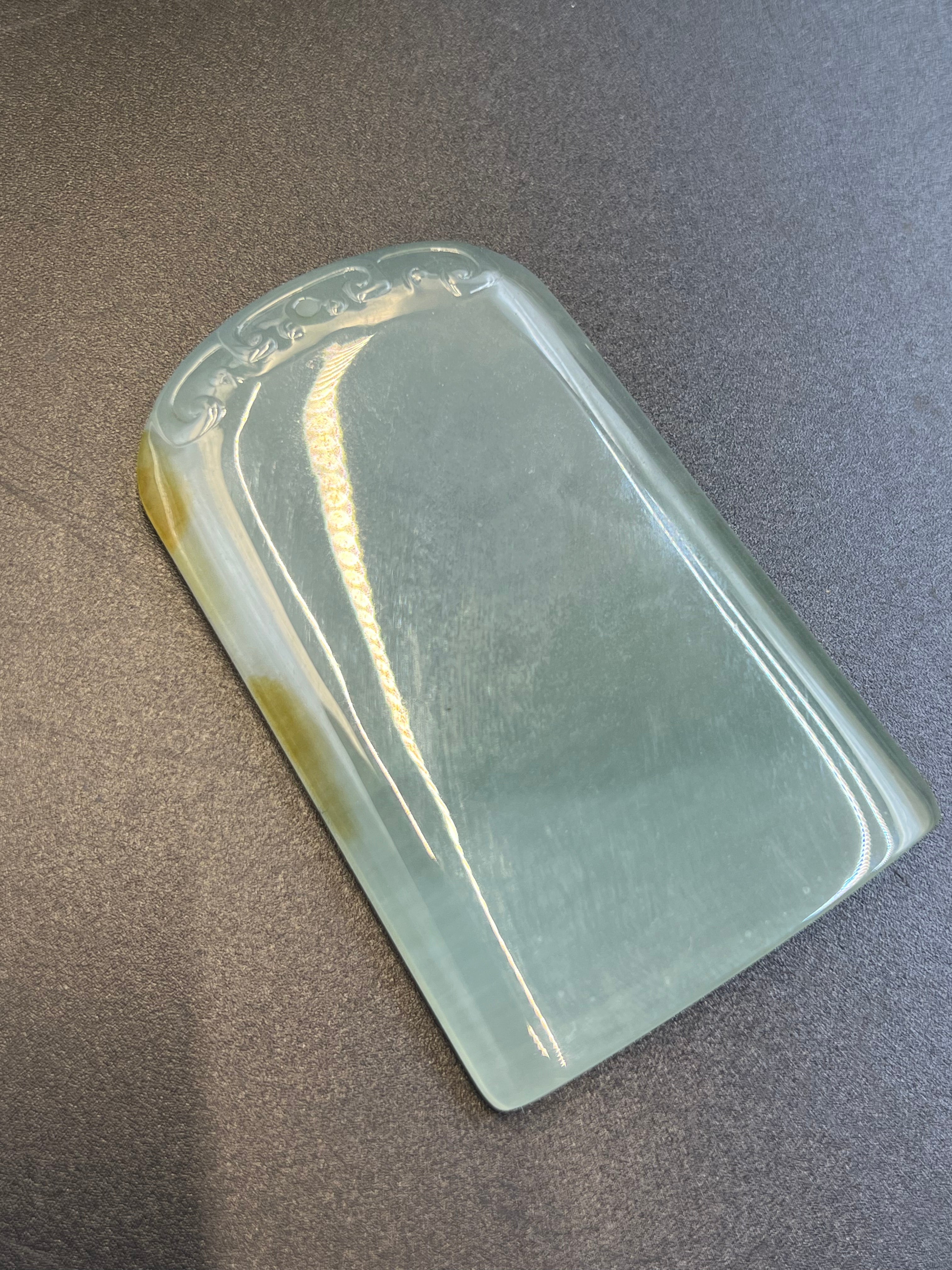 緬甸天然翡翠無事牌吊墜