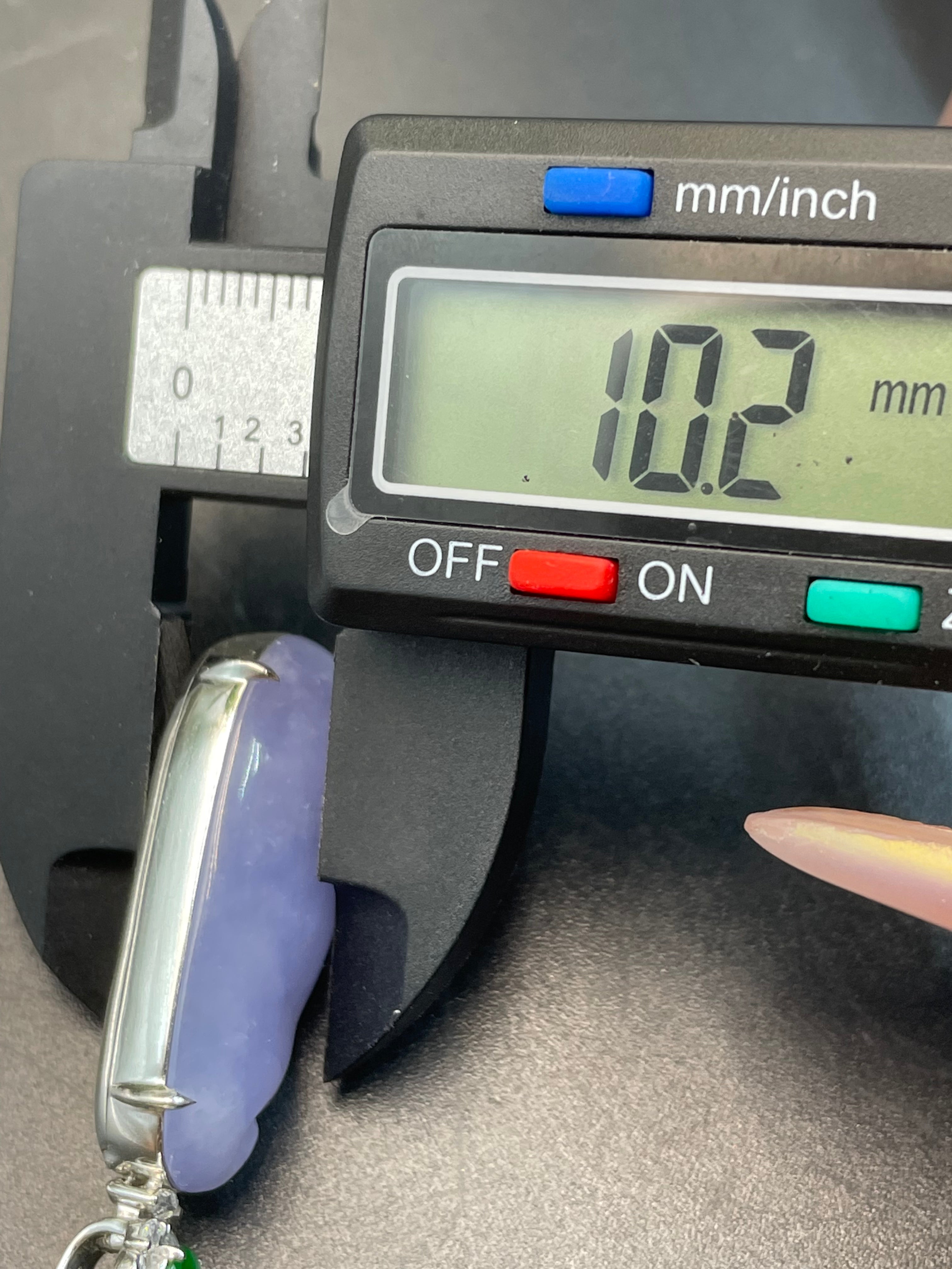 緬甸天然翡翠紫羅蘭福豆/三元及第吊墜