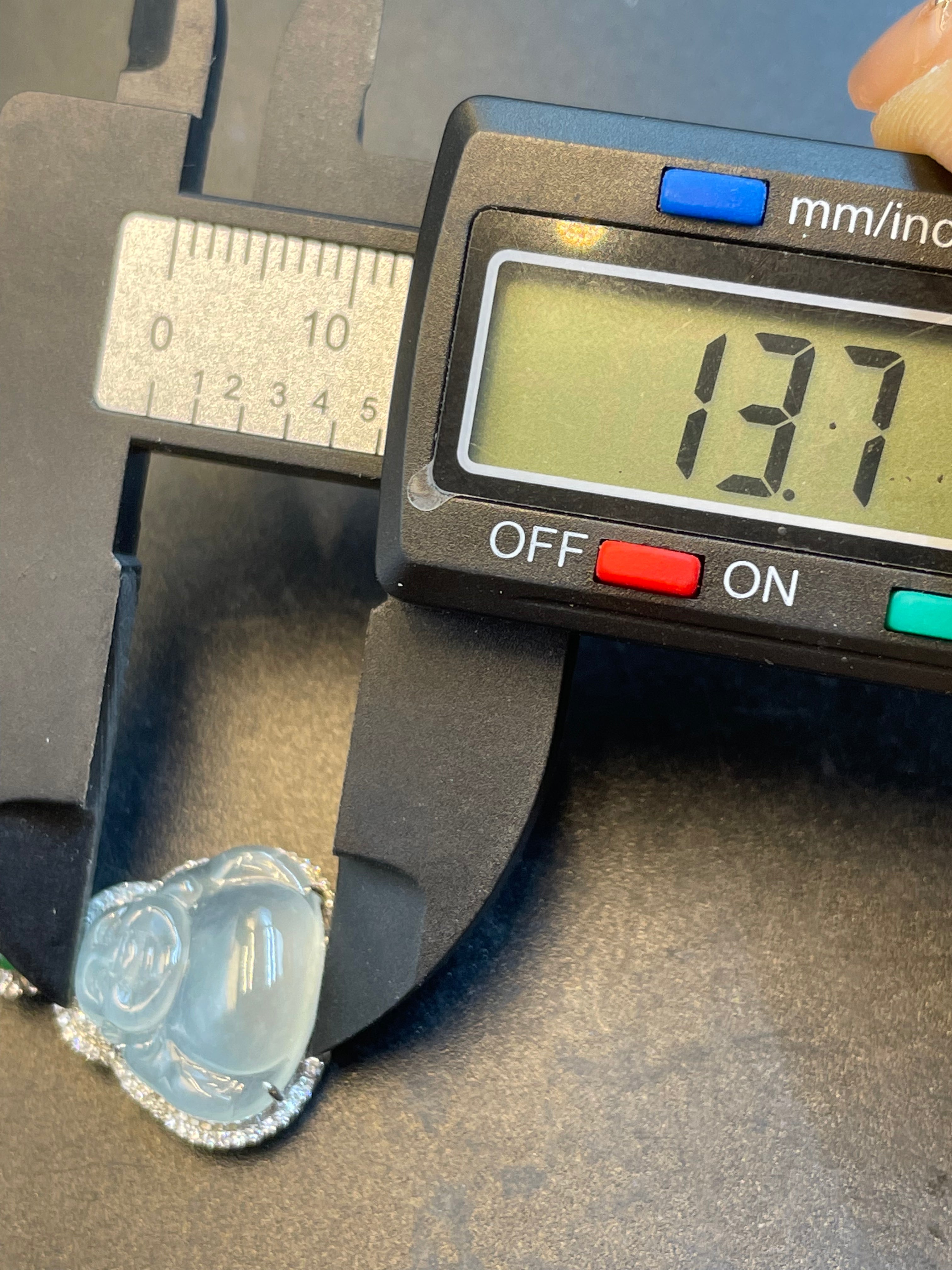 緬甸天然翡翠冰種彌勒佛公吊墜