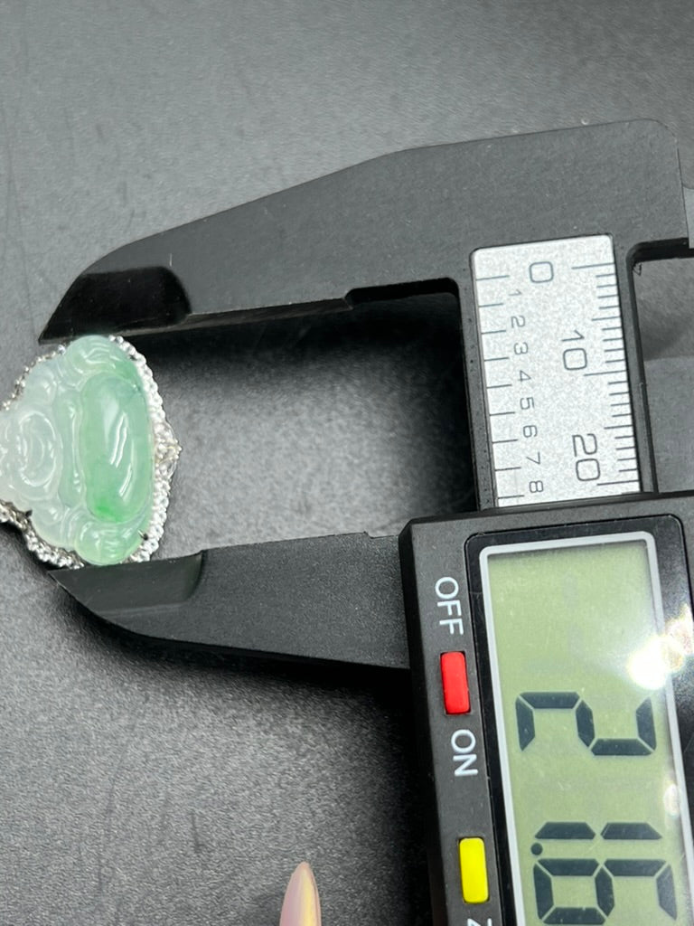 緬甸天然翡翠冰種彌勒佛公吊墜