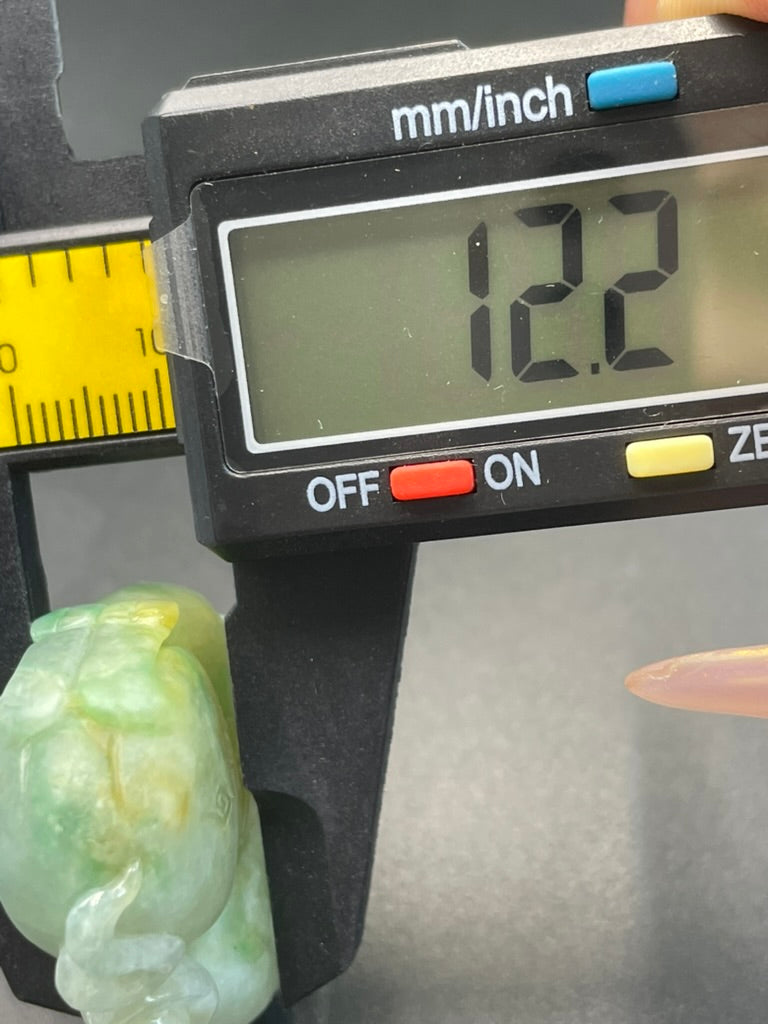 緬甸天然翡翠駿馬載寶吊墜