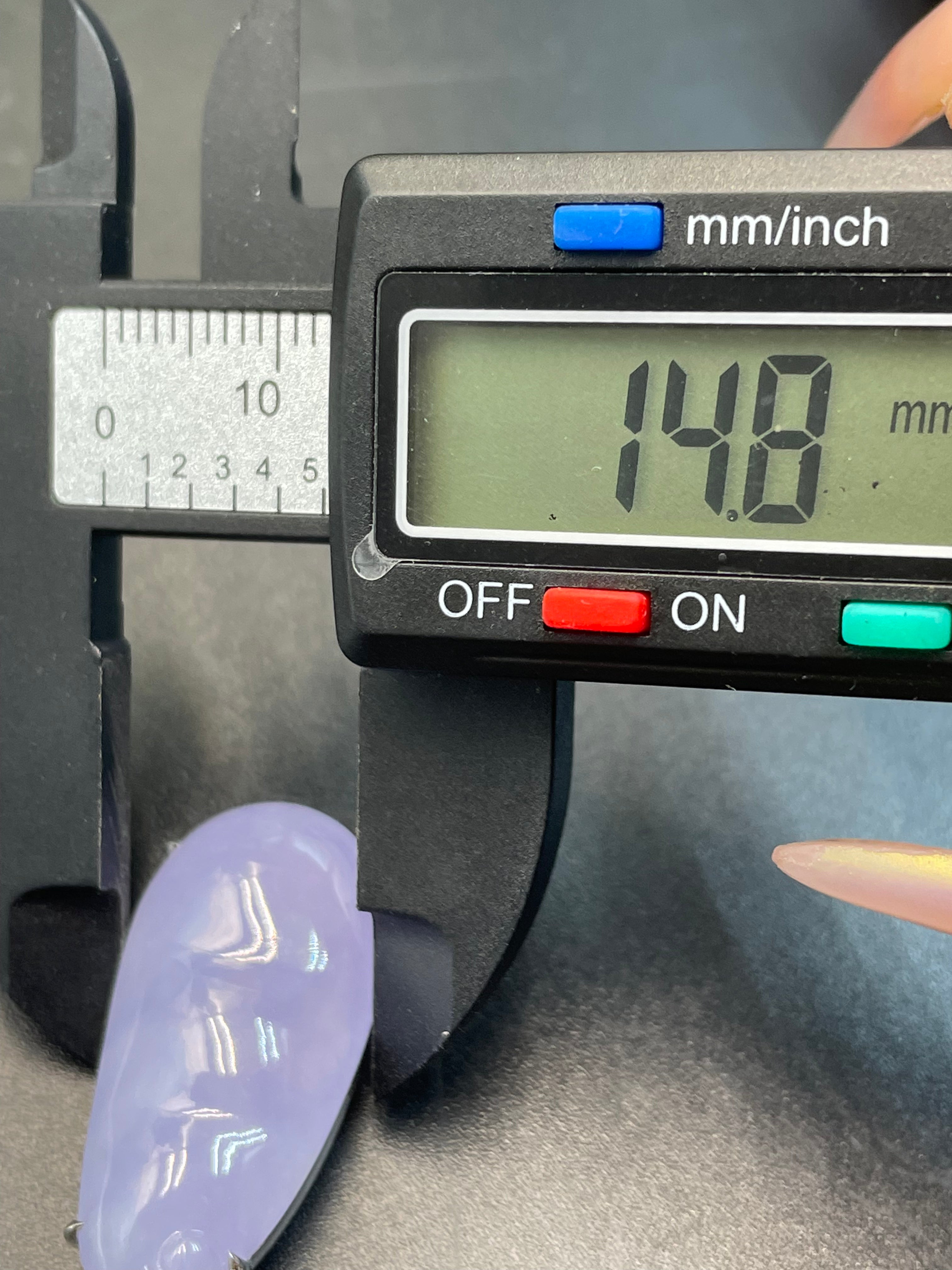 緬甸天然翡翠紫羅蘭福豆/三元及第吊墜