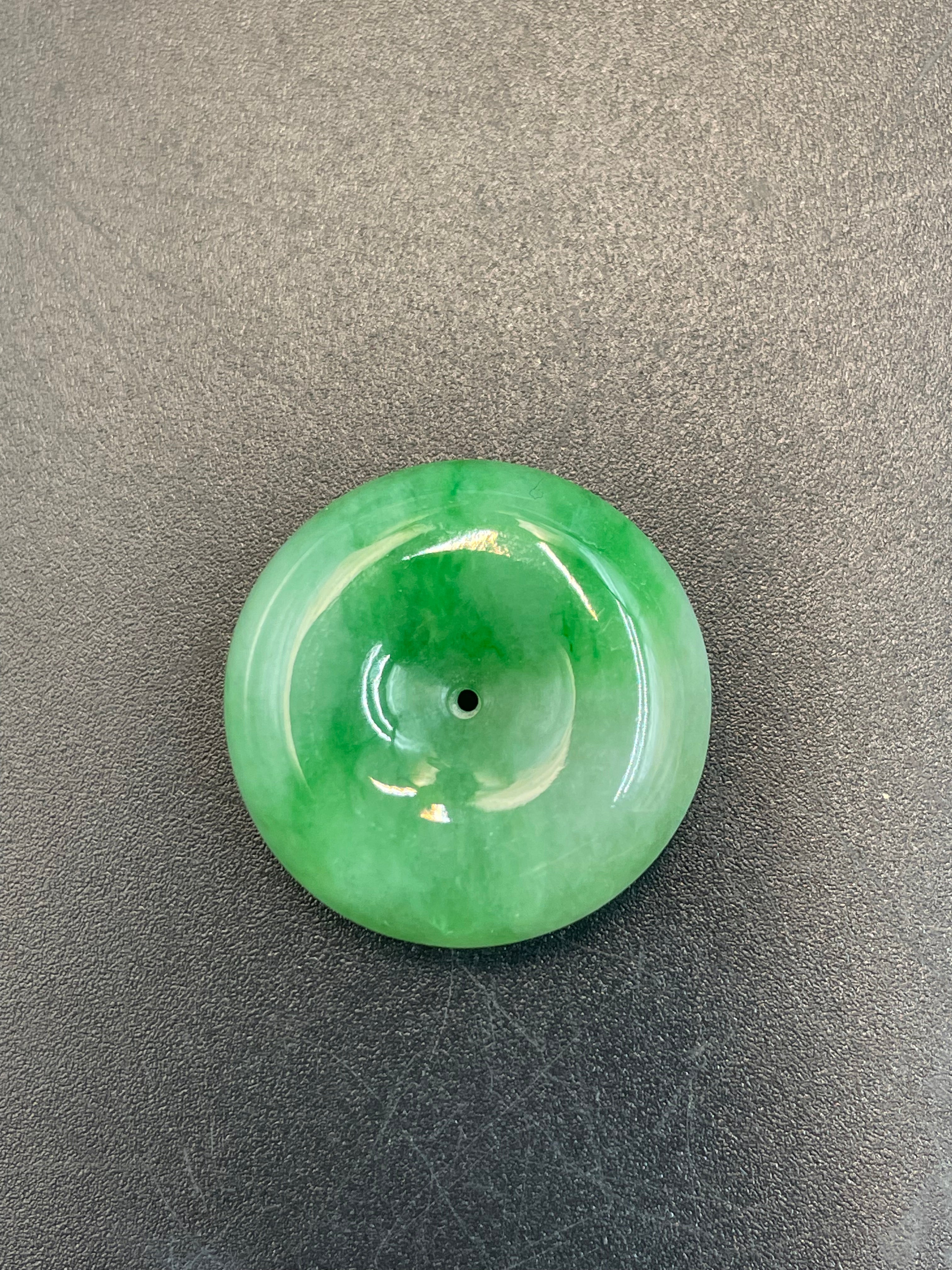 緬甸天然翡翠平安扣吊墜