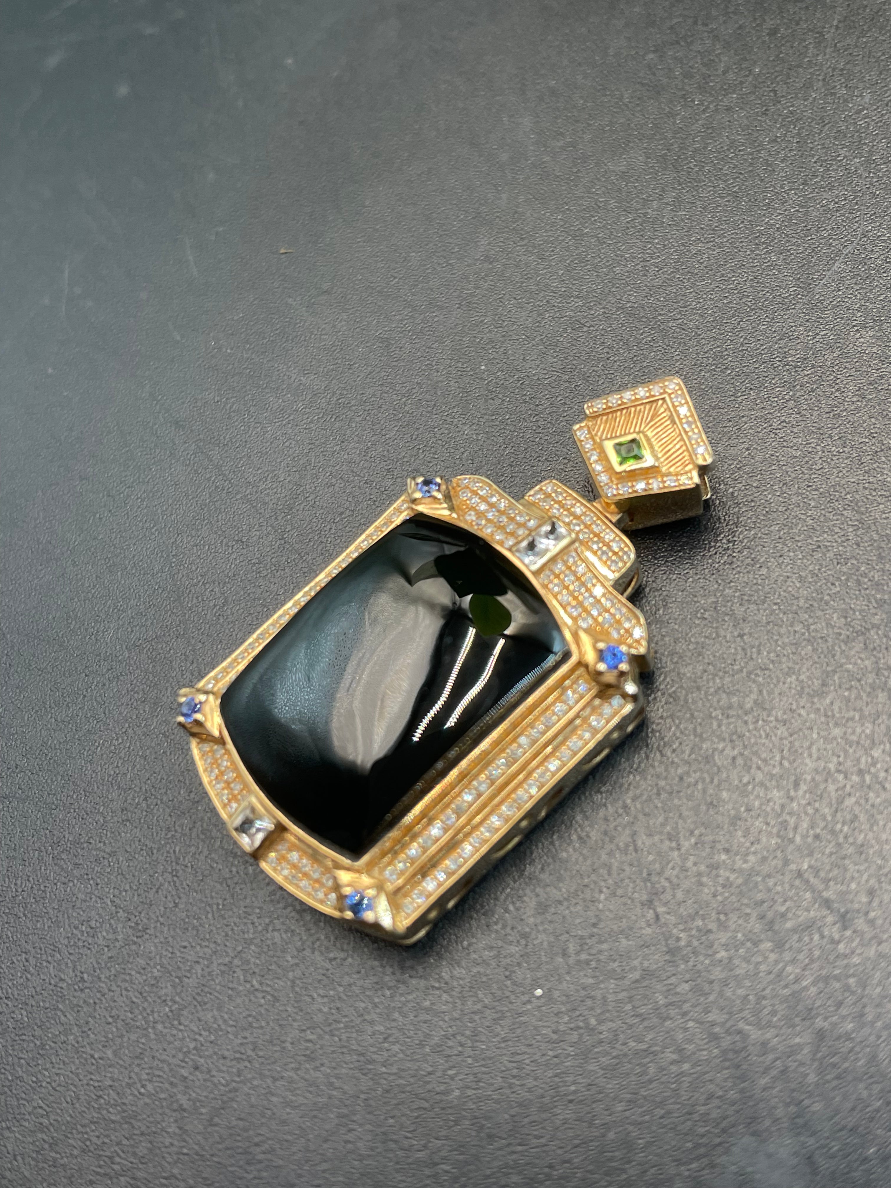 天然翡翠墨翠無事牌吊墜