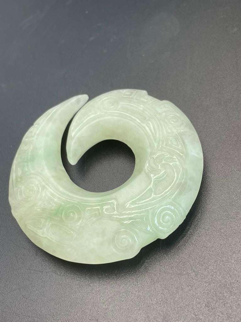 緬甸天然翡翠時來運轉招財轉運吊墜