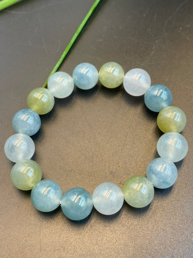 天然緬甸翡翠俏色手串