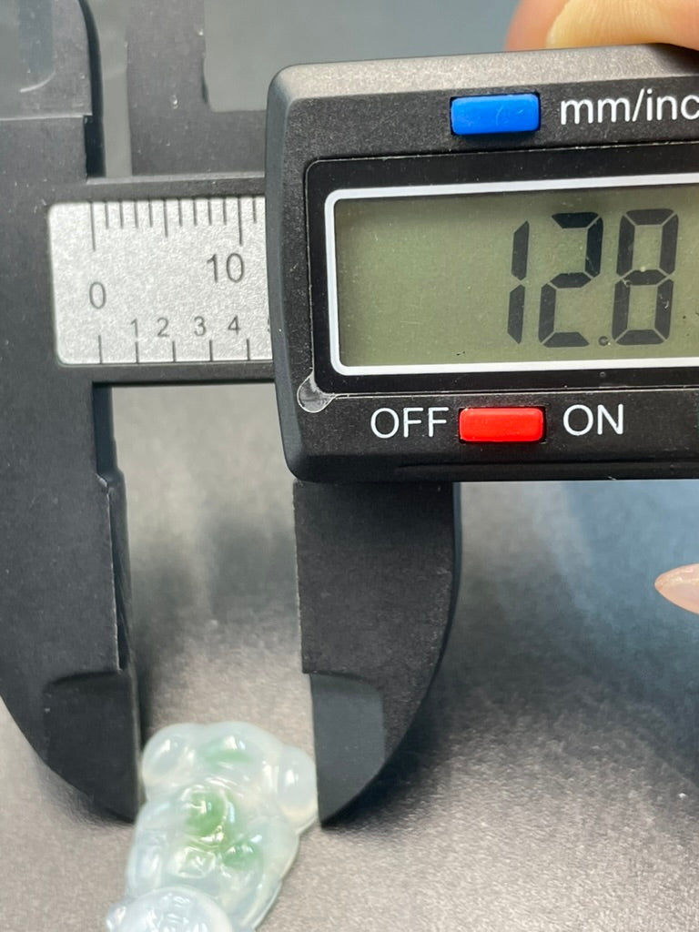 緬甸天然翡翠綠飄花寶寶佛吊墜