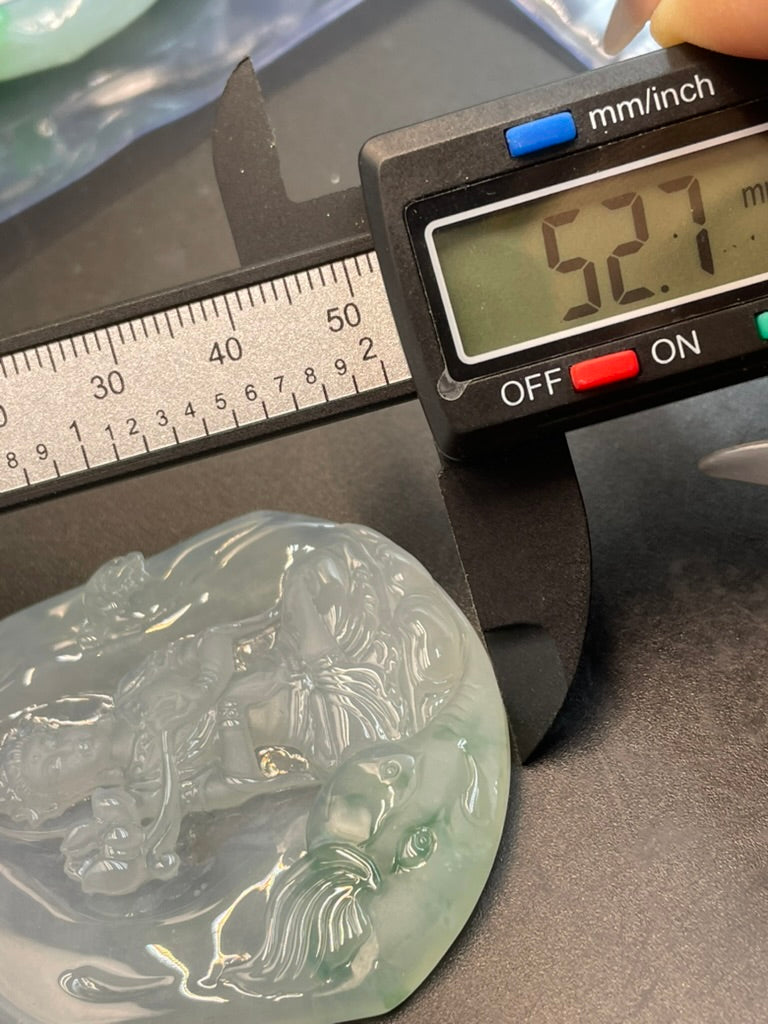 緬甸天然翡翠普賢菩薩吊墜