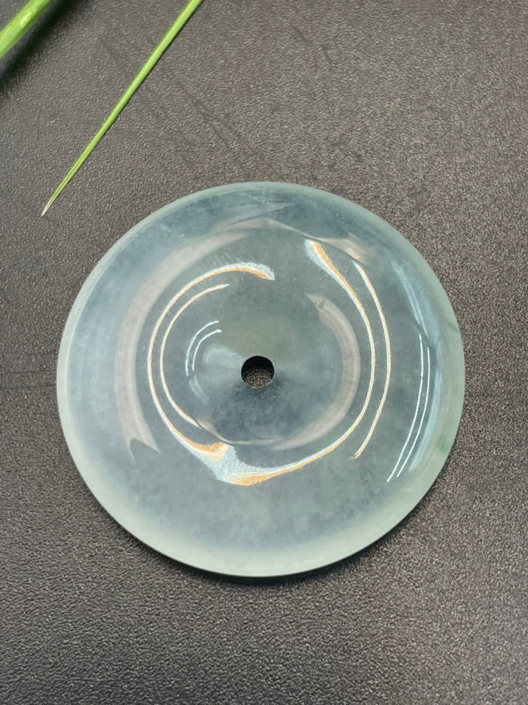 天然緬甸翡翠冰種平安扣吊墜