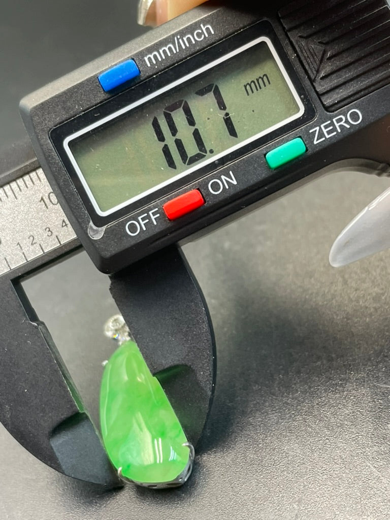 緬甸天然翡翠陽綠福瓜吊墜