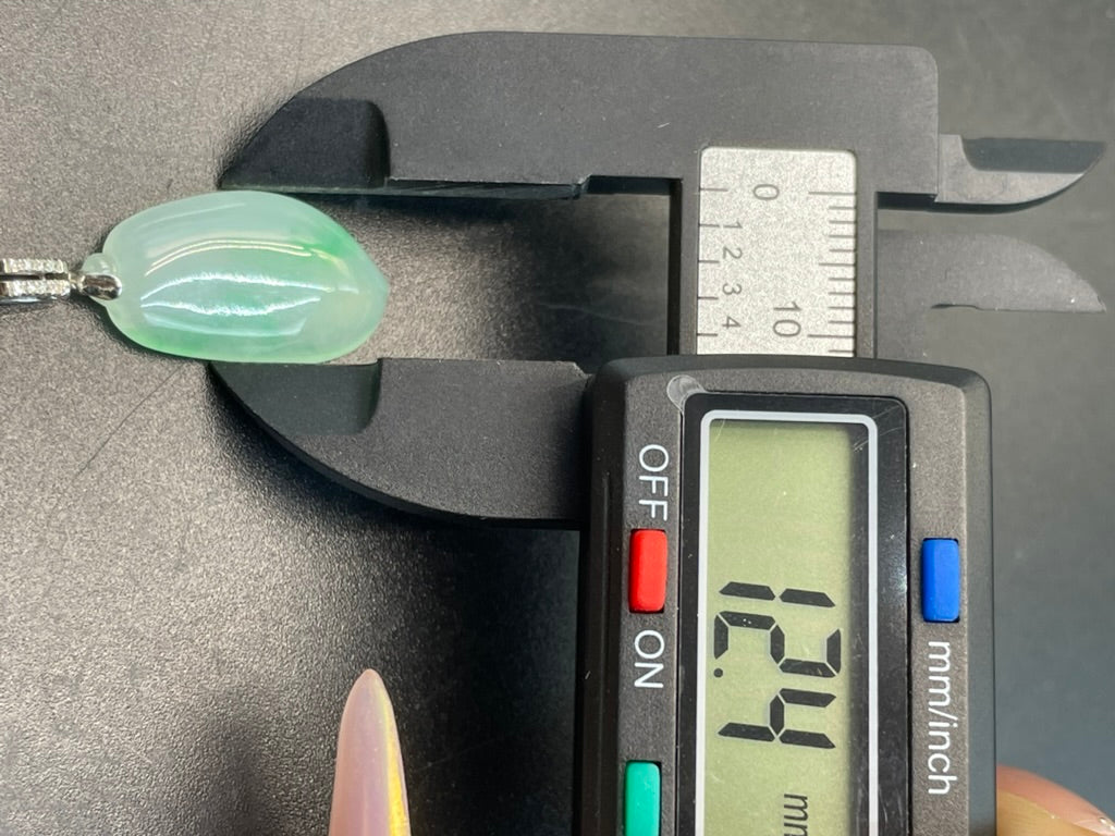 天然緬甸翡翠冰種福瓜吊墜