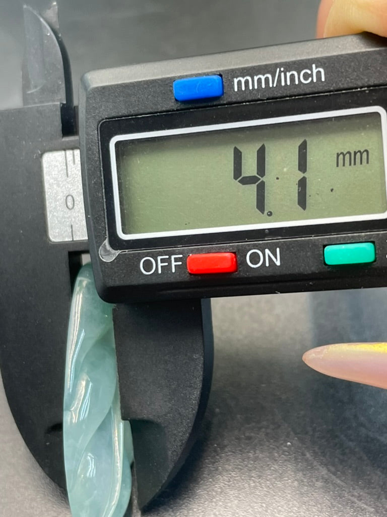 緬甸天然翡翠冰飄花金枝玉葉吊墜