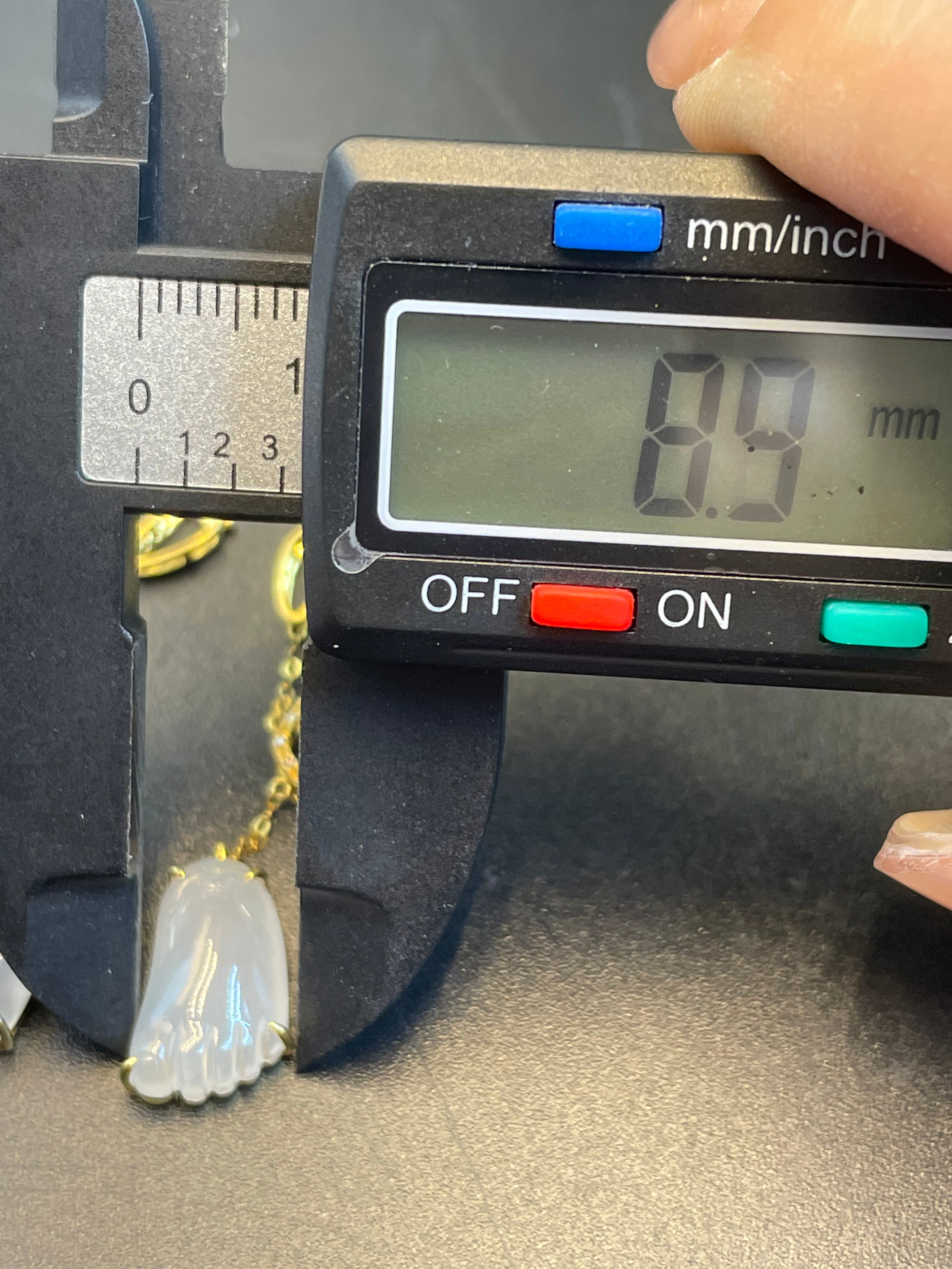 緬甸天然翡翠冰種知足常樂吊墜耳環一對