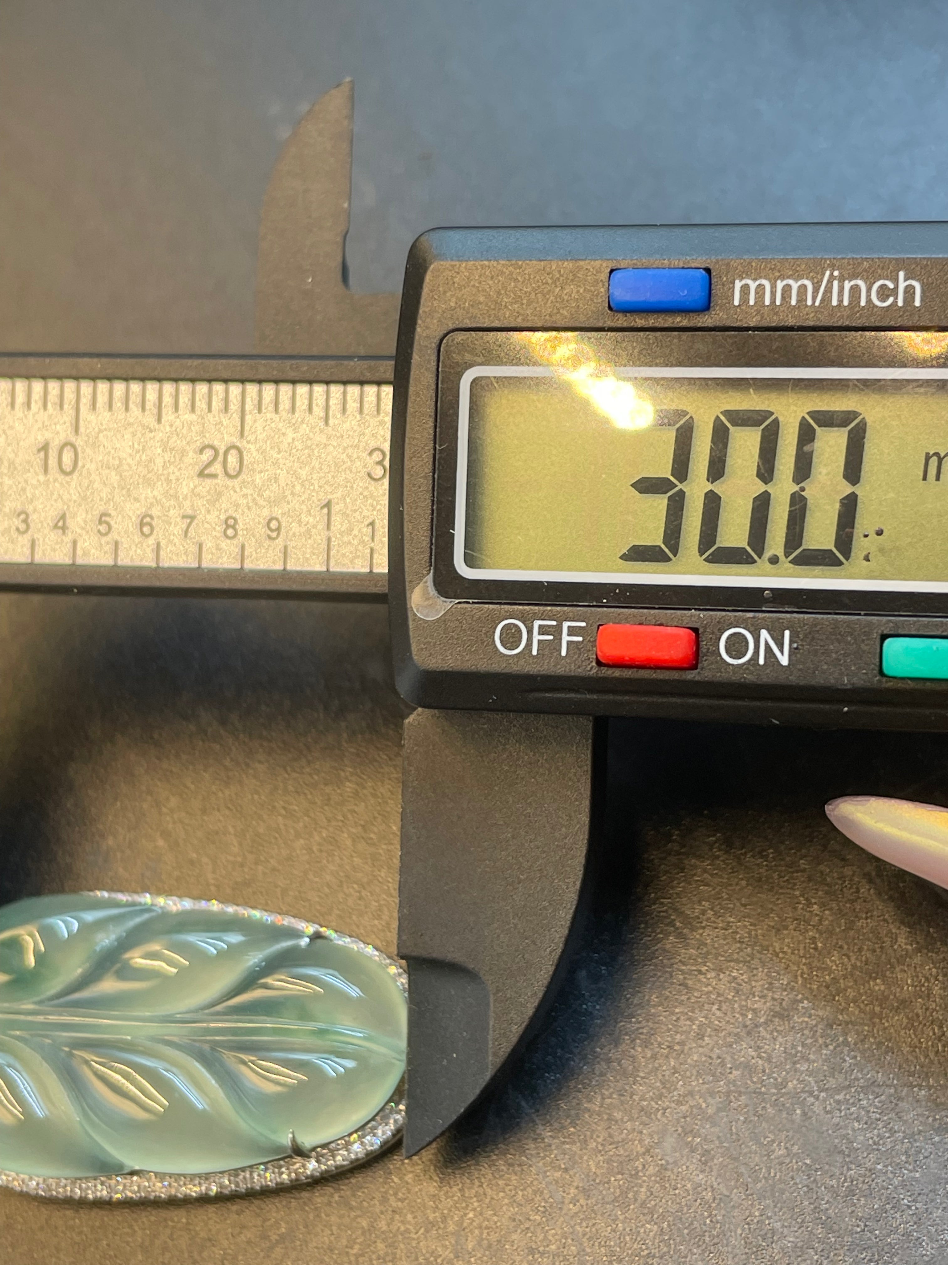 天然翡翠冰晴飘花葉子吊墜