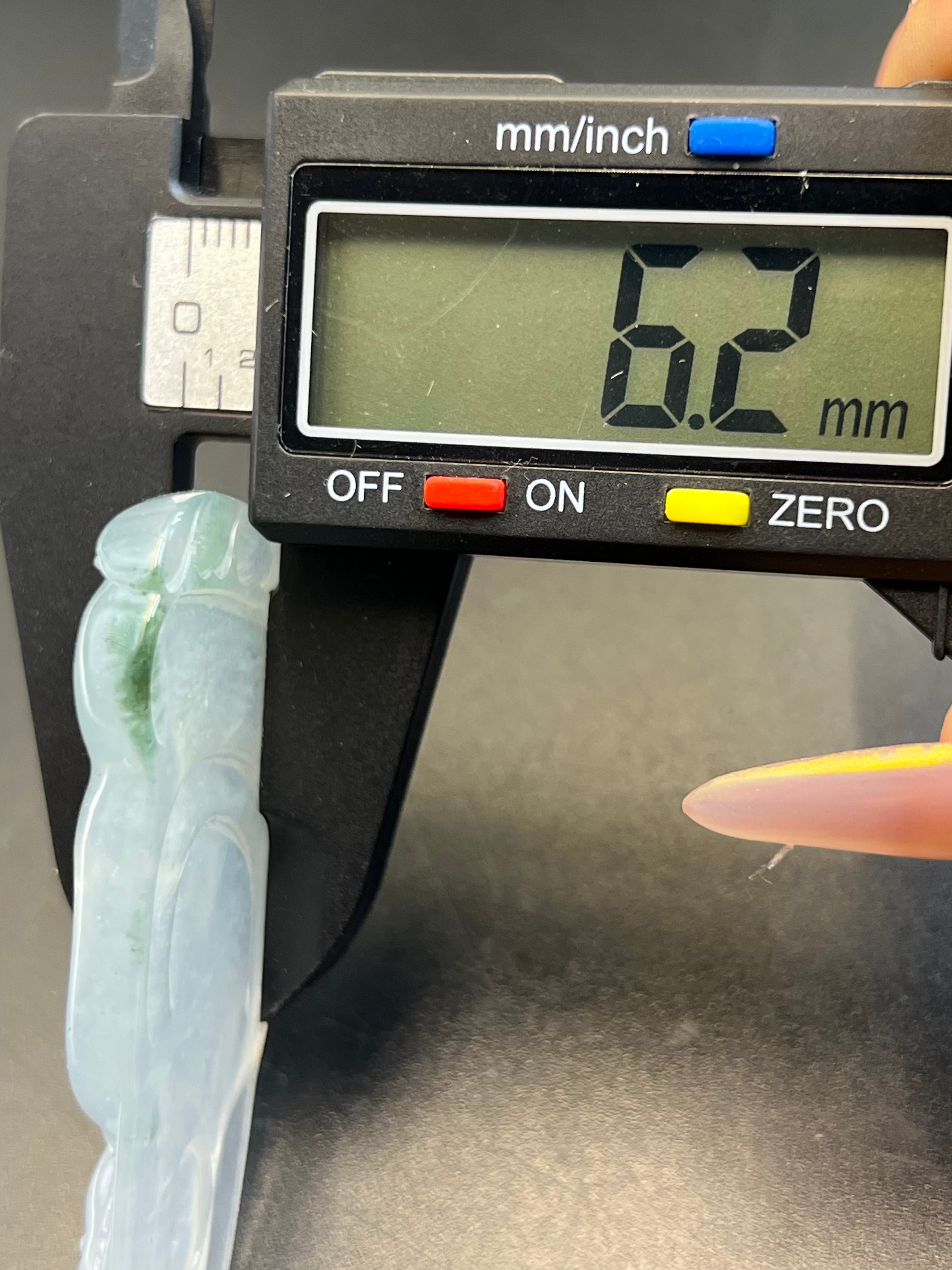 緬甸天然翡翠冰種觀音吊墜