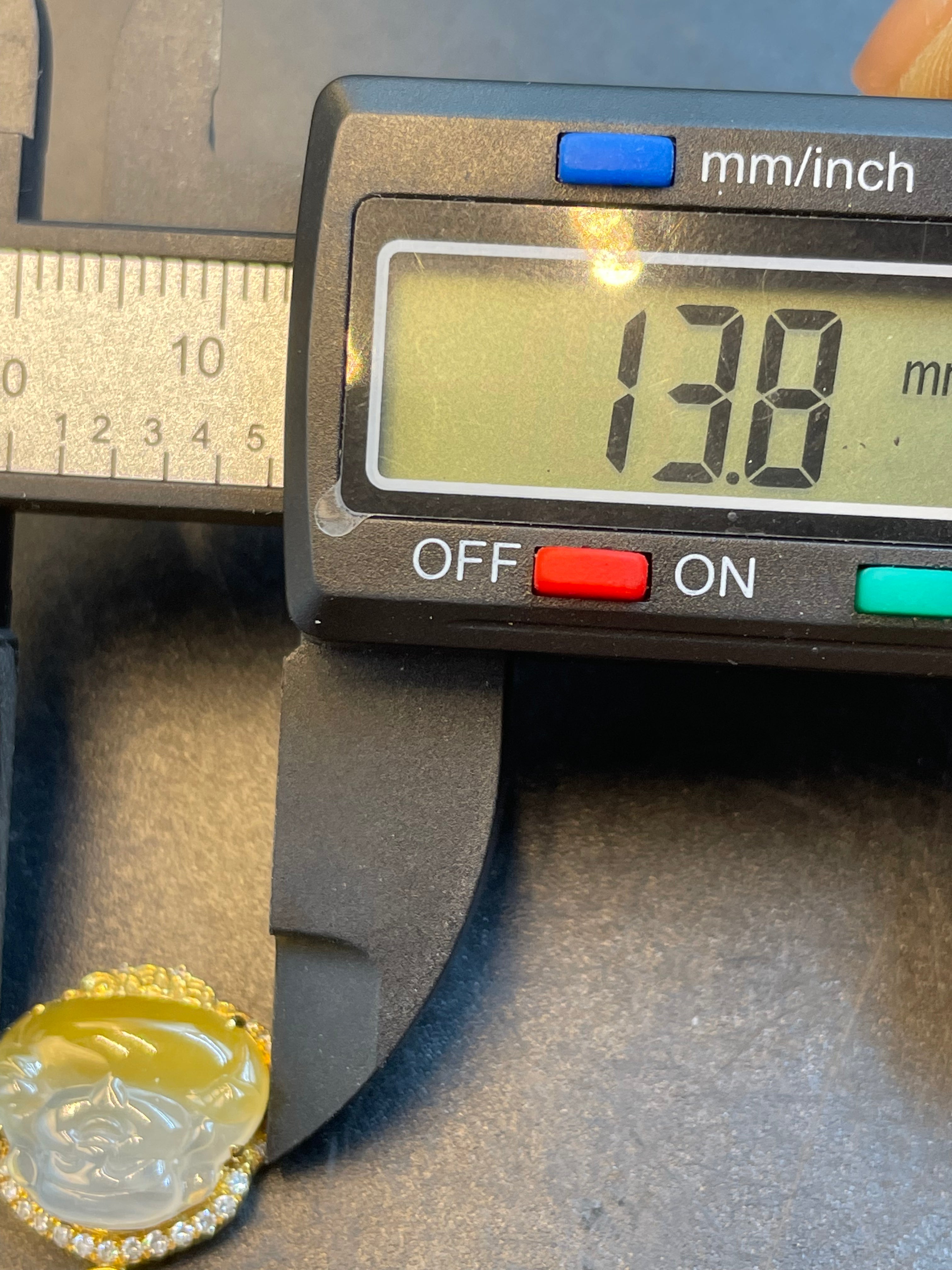 緬甸天然翡翠冰黃翡彌勒佛公吊墜