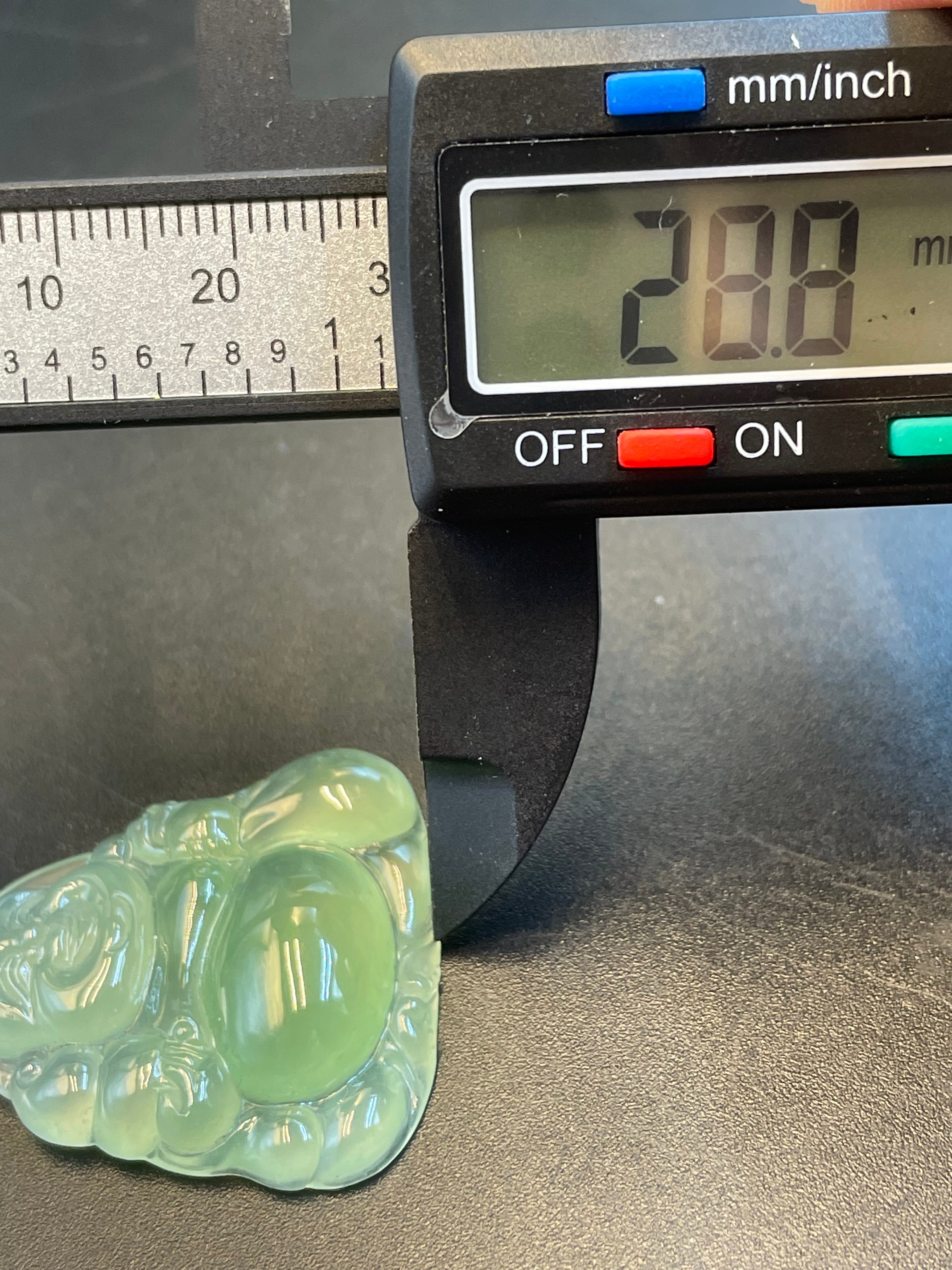 緬甸天然翡翠冰晴彌勒佛公吊墜