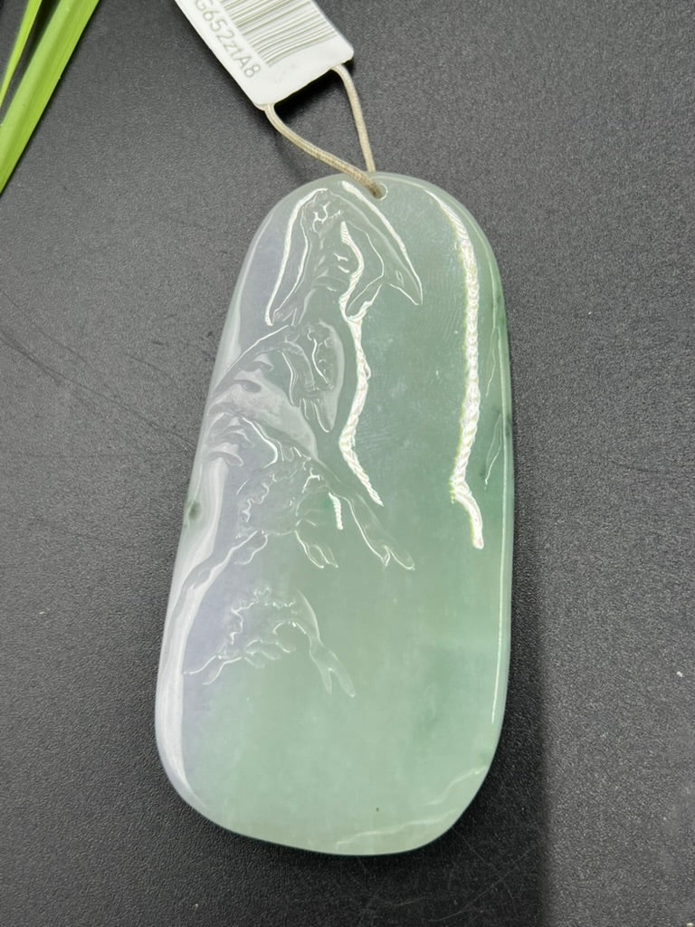 緬甸天然翡翠山水悟道吊墜