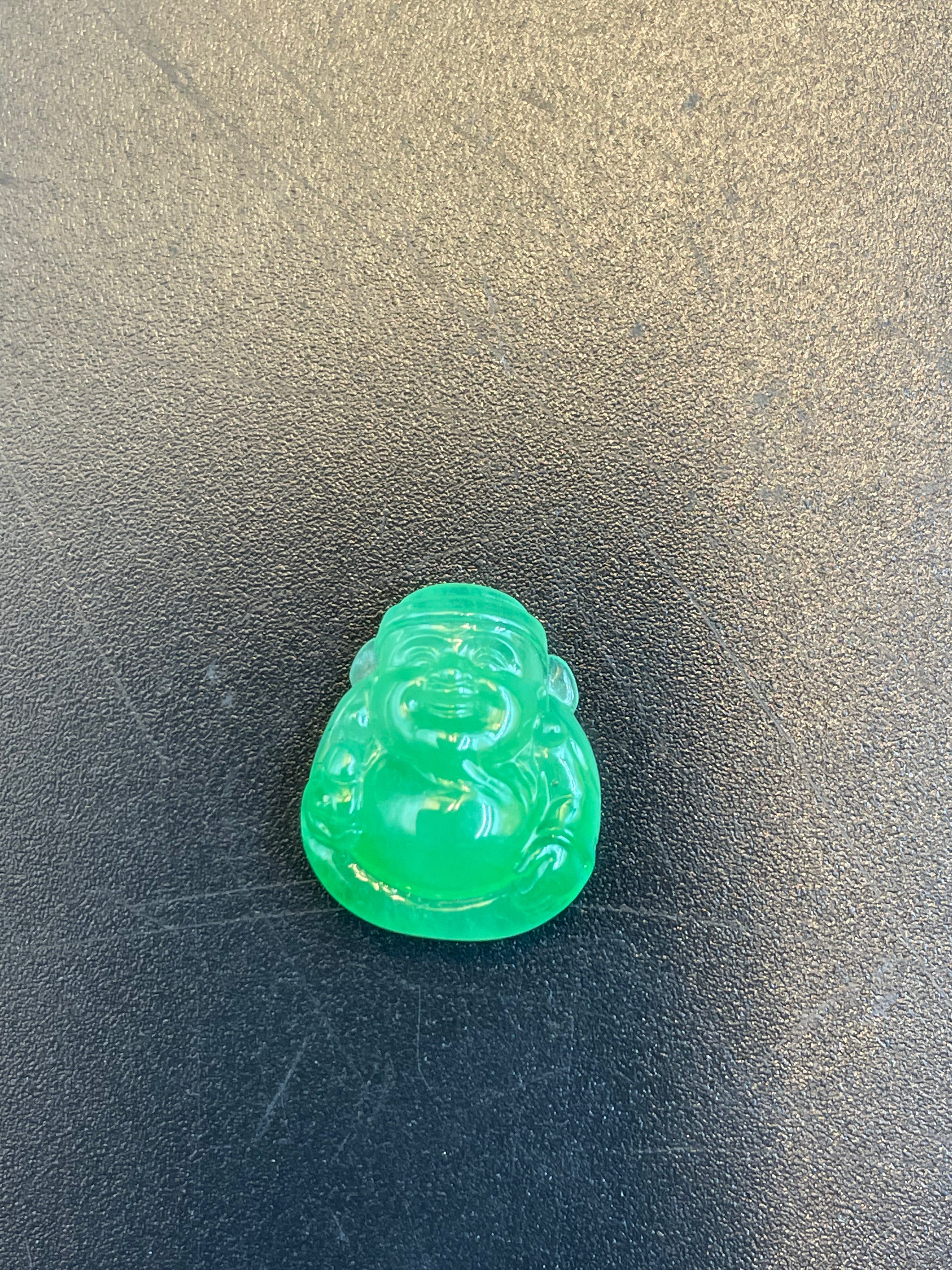 緬甸天然翡翠彌勒裸石可做鑲嵌首飾