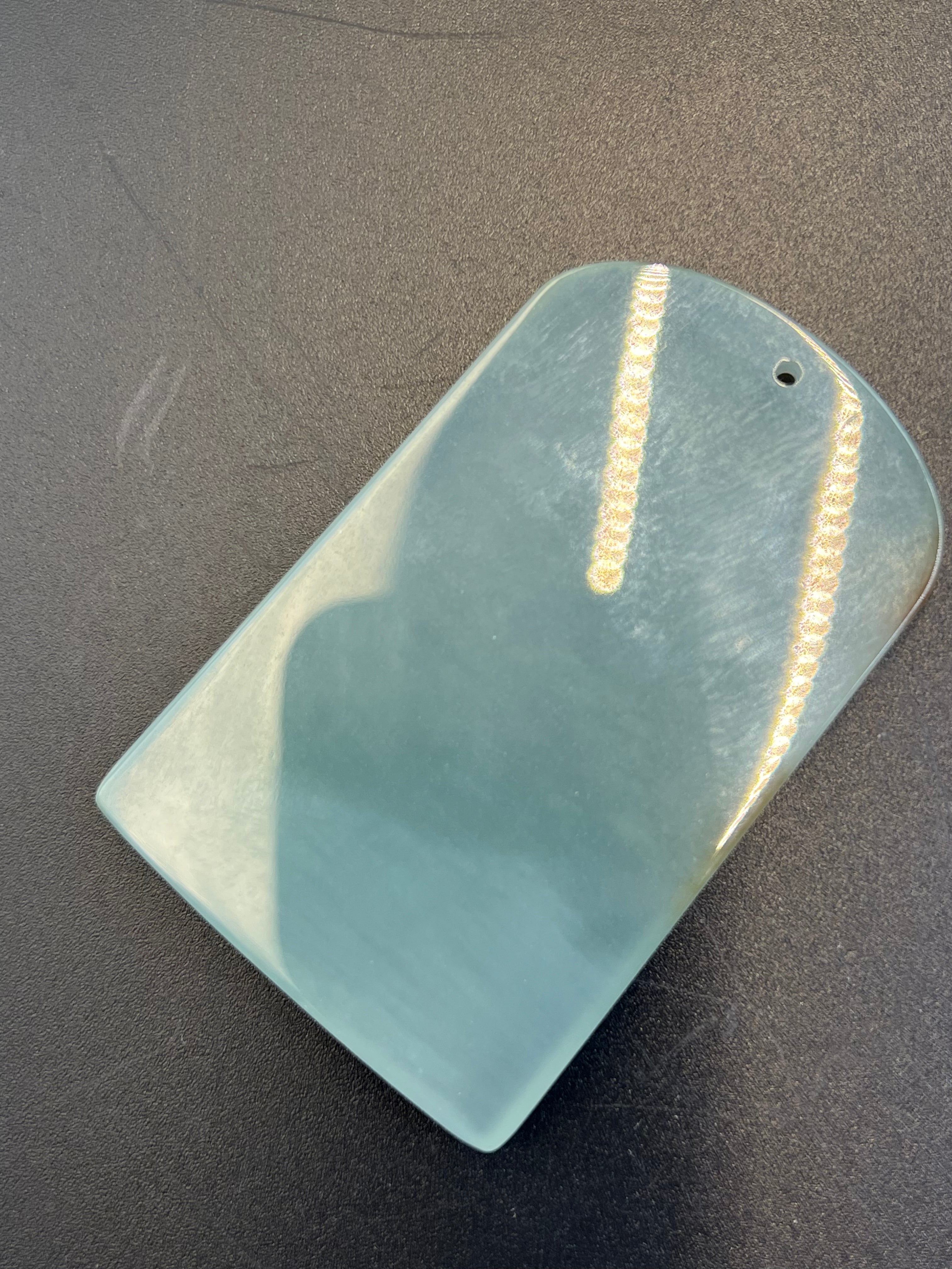 緬甸天然翡翠無事牌吊墜