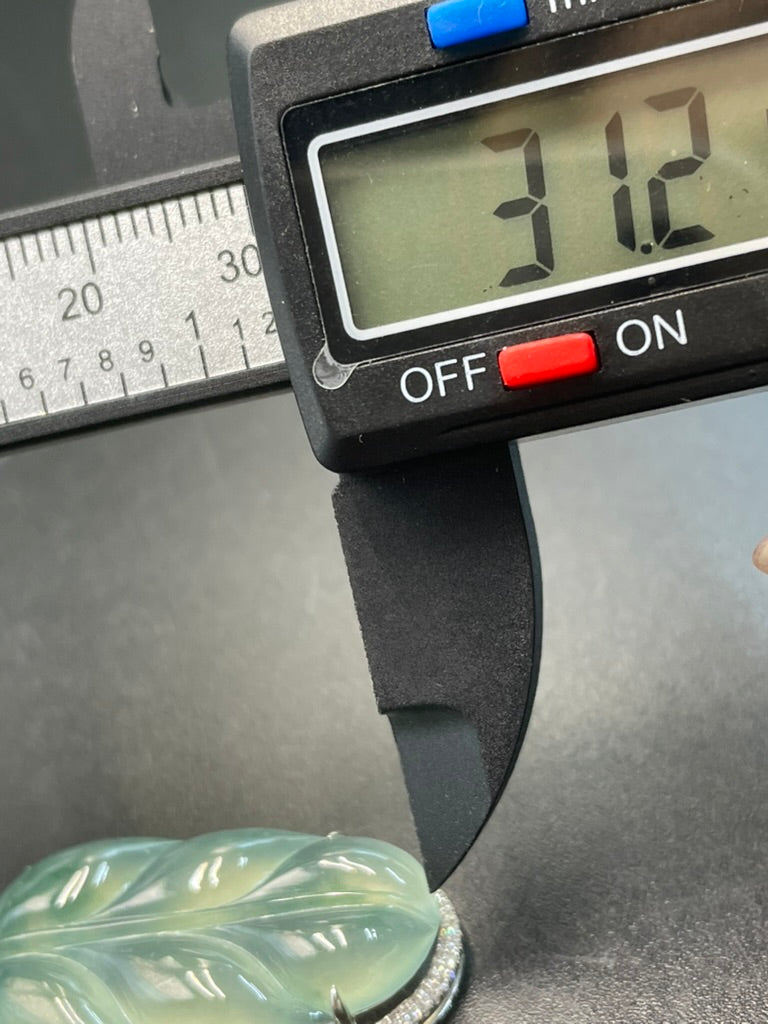 緬甸天然翡翠冰晴葉子/金枝玉葉吊墜