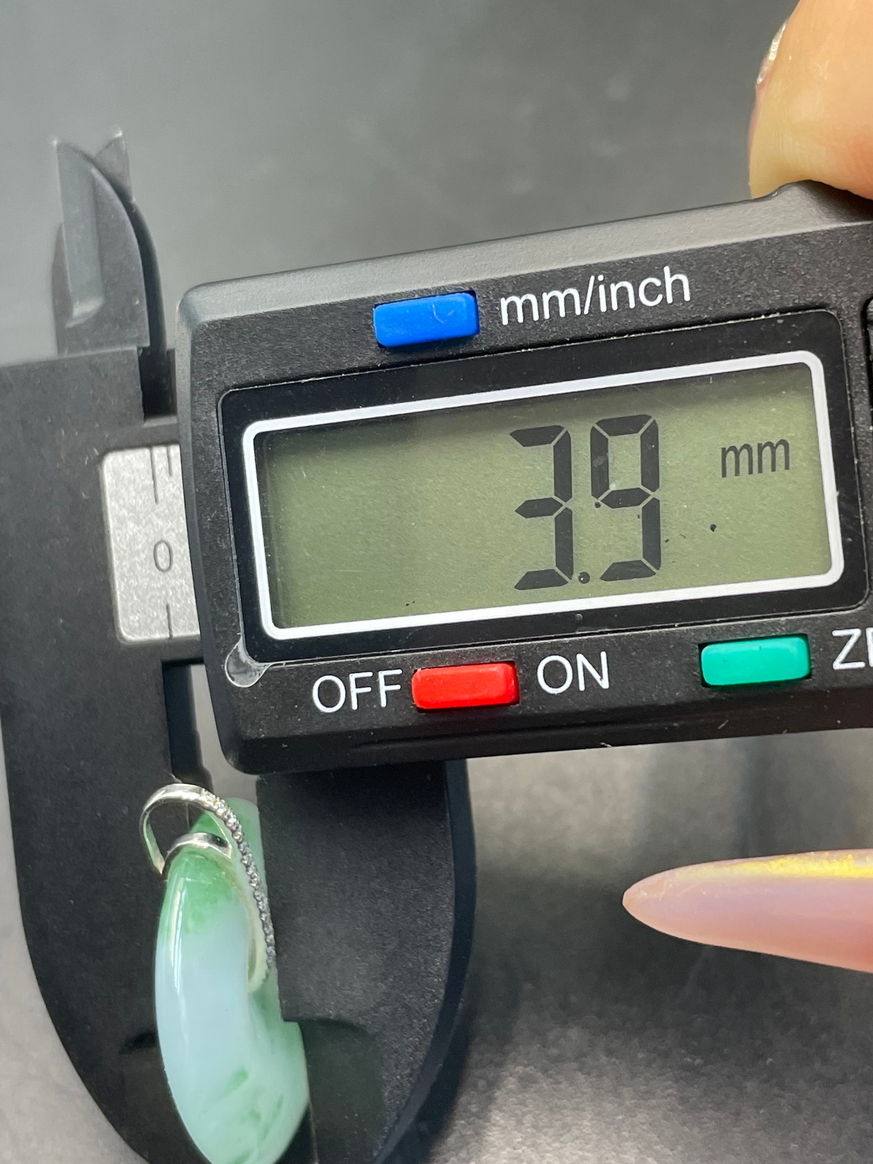 緬甸天然翡翠飄花平安扣吊墜