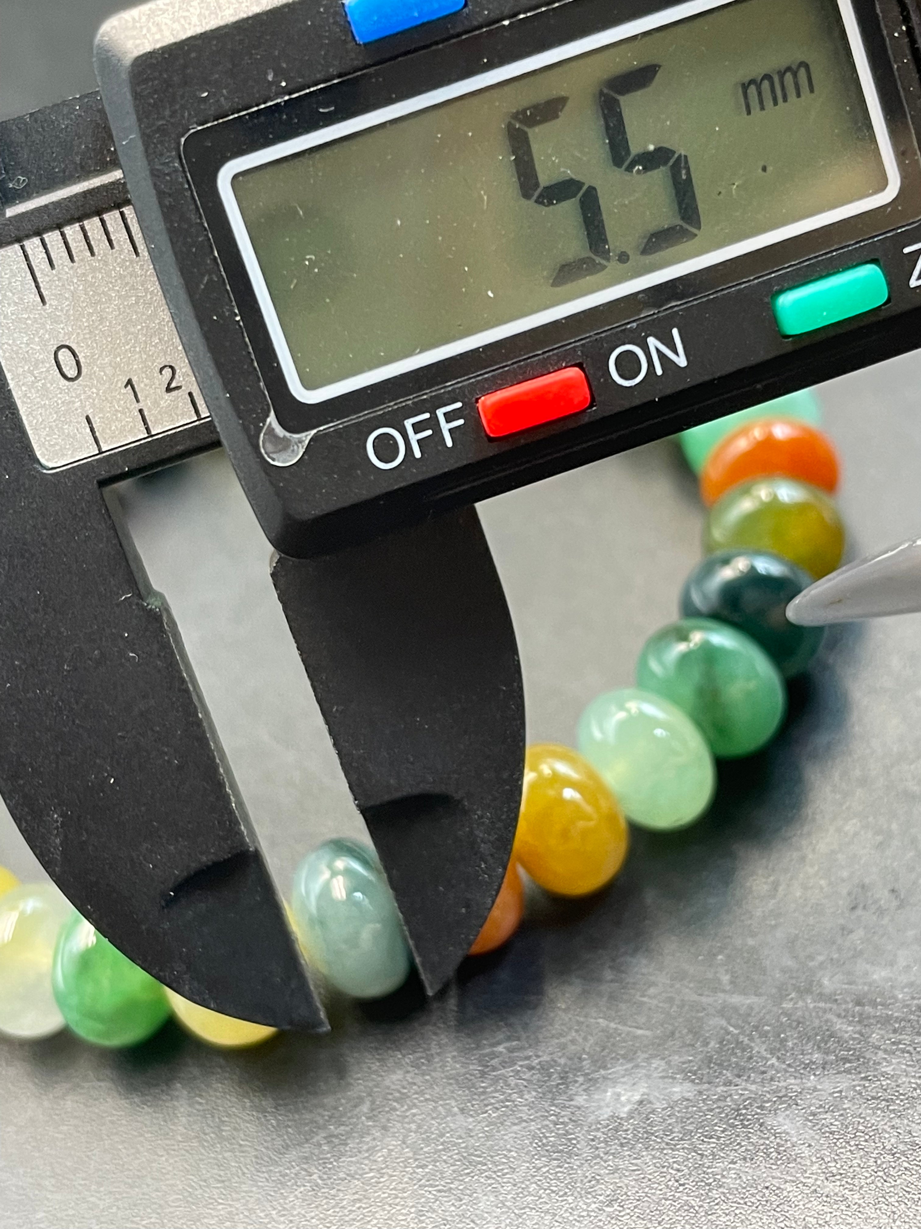 緬甸天然翡翠鼓珠多彩手串多宝手链