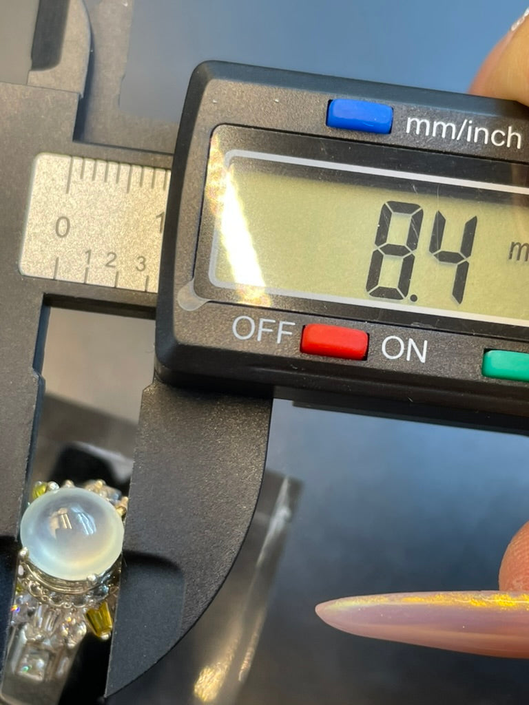 緬甸天然翡翠冰種蛋面戒指