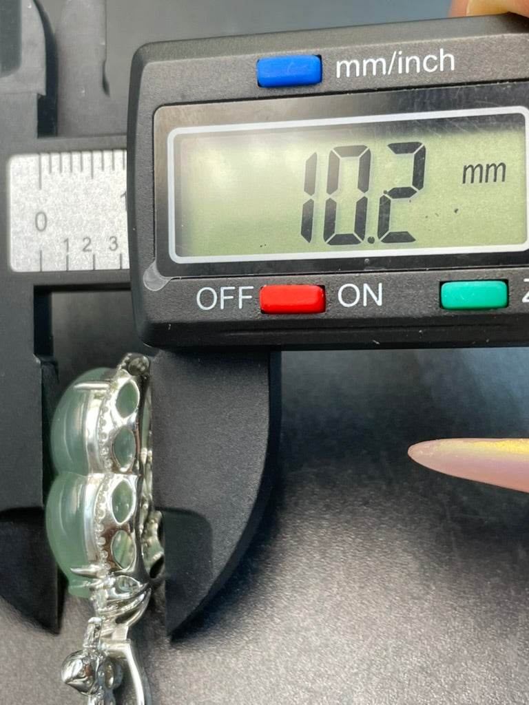 緬甸天然翡翠冰飄花福祿吊墜