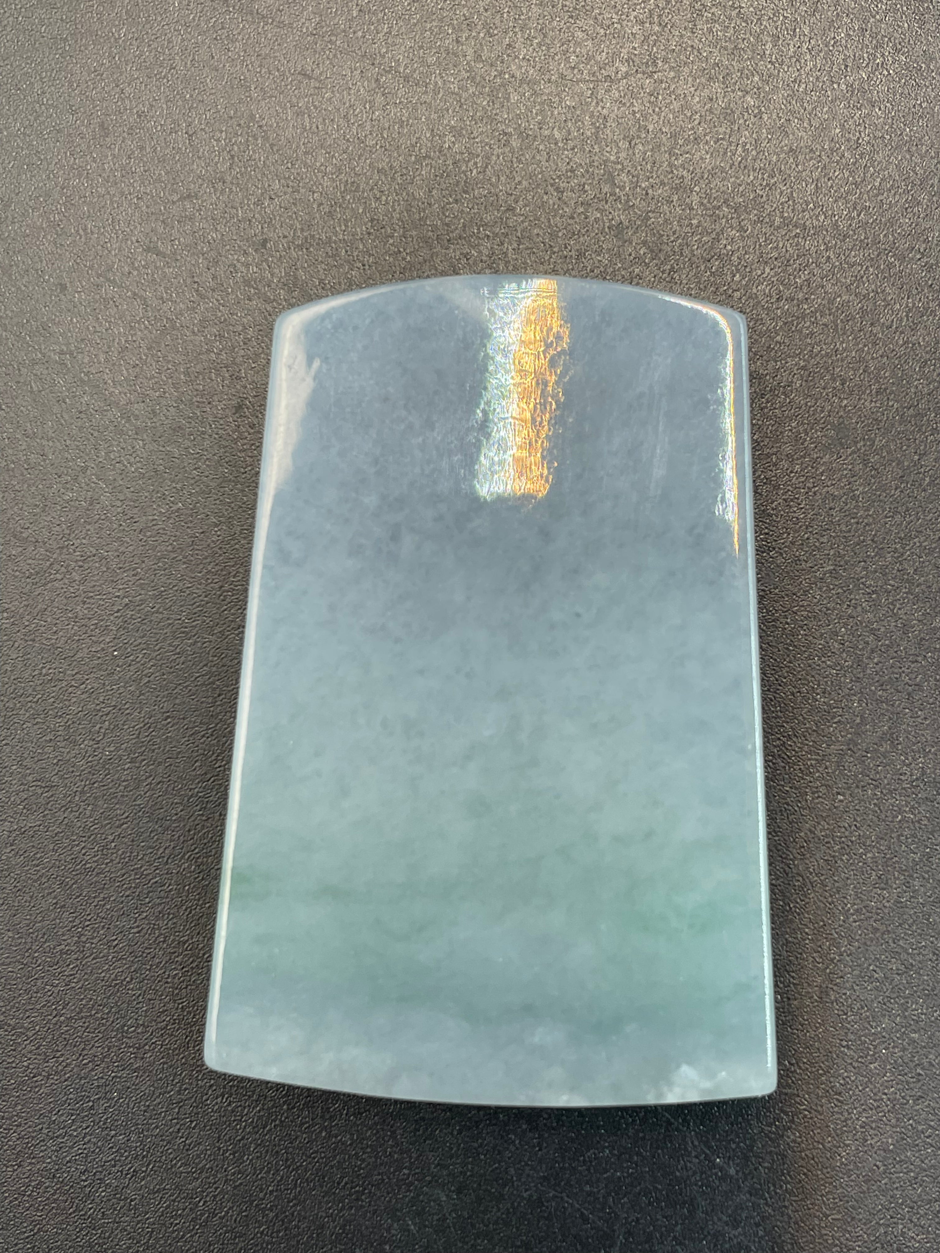 緬甸天然翡翠無事牌吊墜