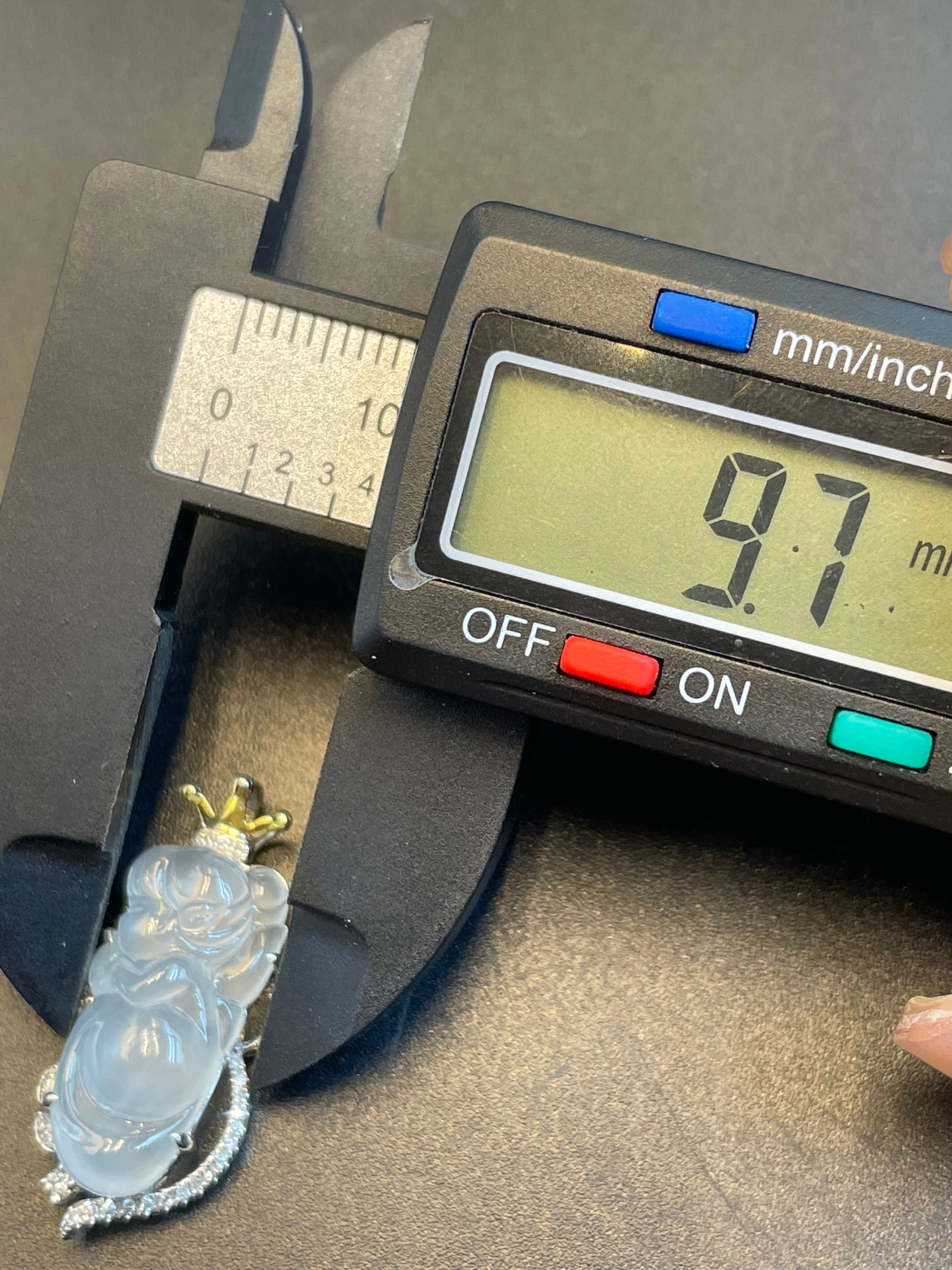 緬甸天然翡翠冰種花仙子吊墜