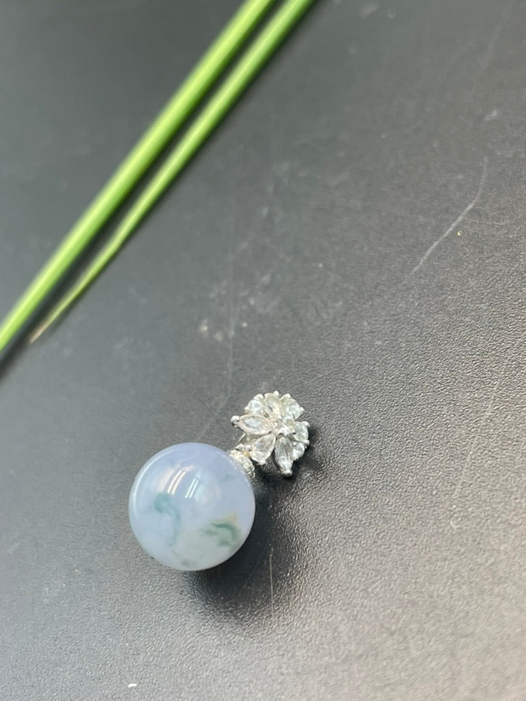 天然緬甸翡圓珠吊墜