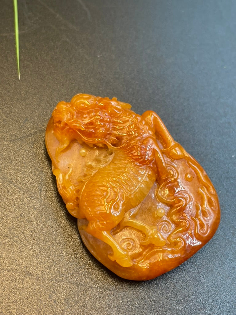 天然緬甸翡翠麒麟吊墜