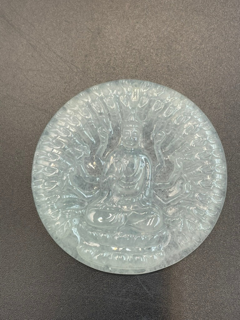 緬甸天然翡翠千手觀音吊墜