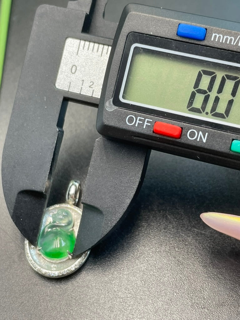 天然緬甸翡翠冰種設計動物吊墜