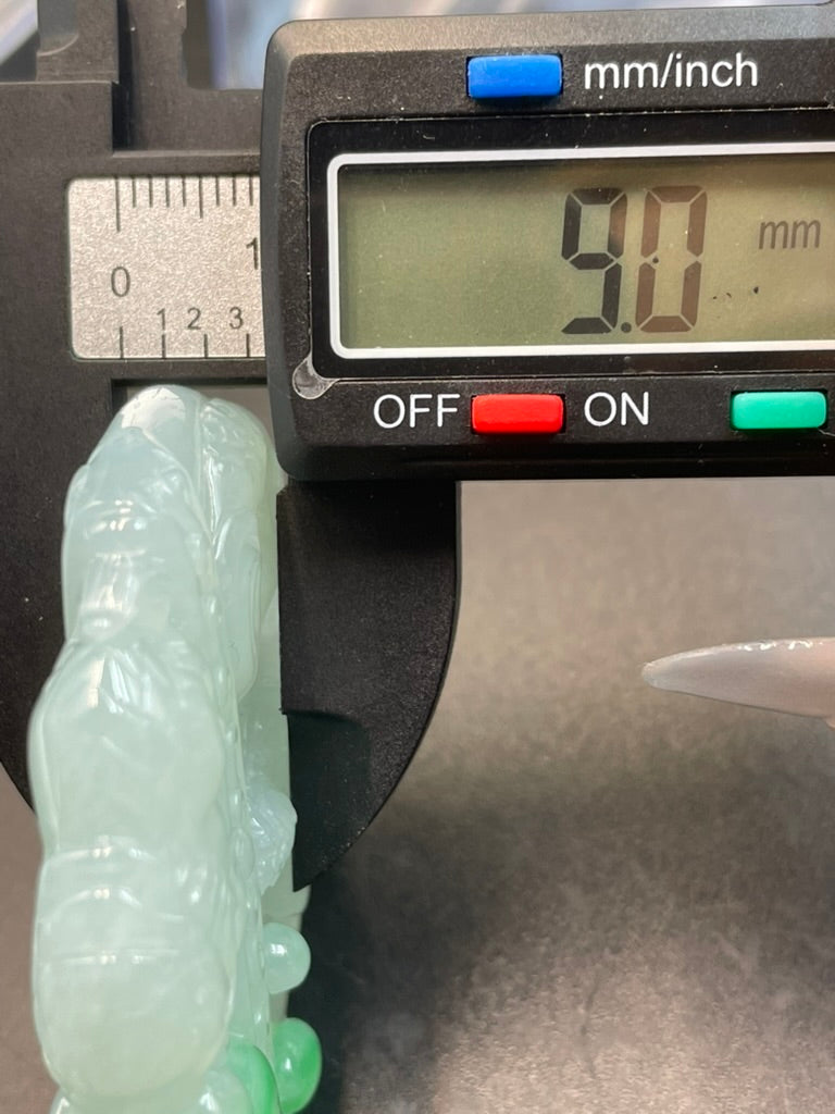 緬甸天然翡翠文殊菩薩吊墜
