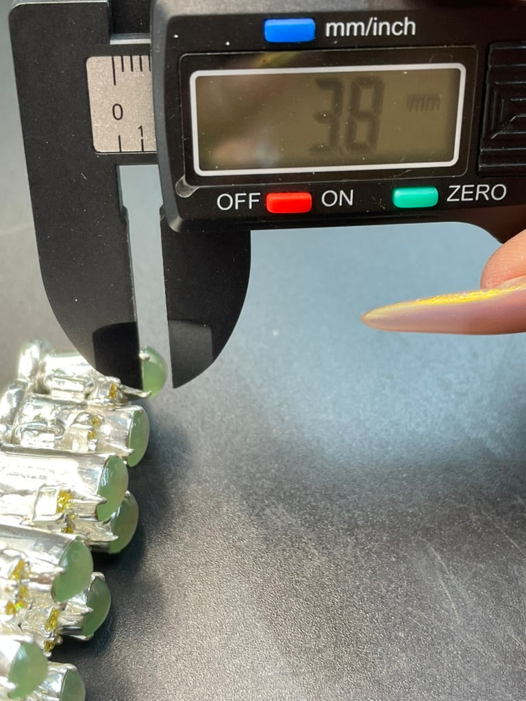 緬甸天然翡翠冰晴蛋面吊墜項鍊