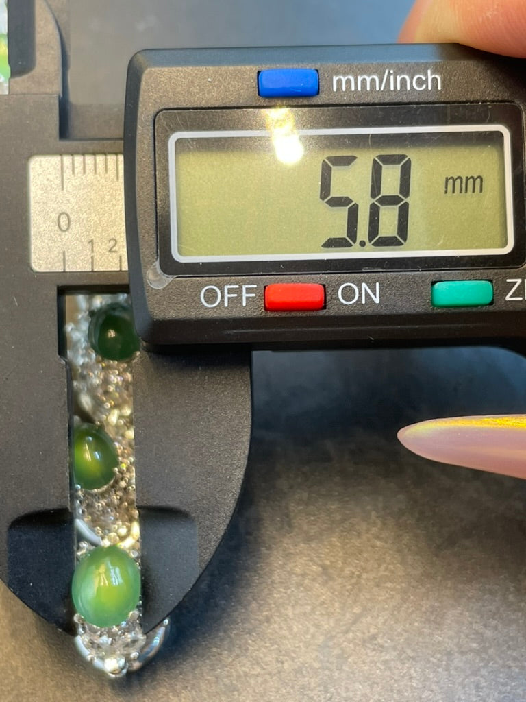 緬甸天然翡翠冰種蛋面項鍊