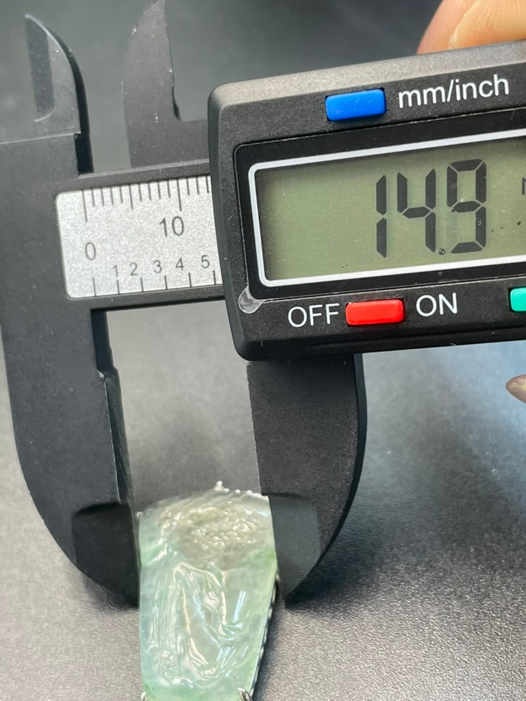 緬甸天然翡翠冰種山水意境吊墜