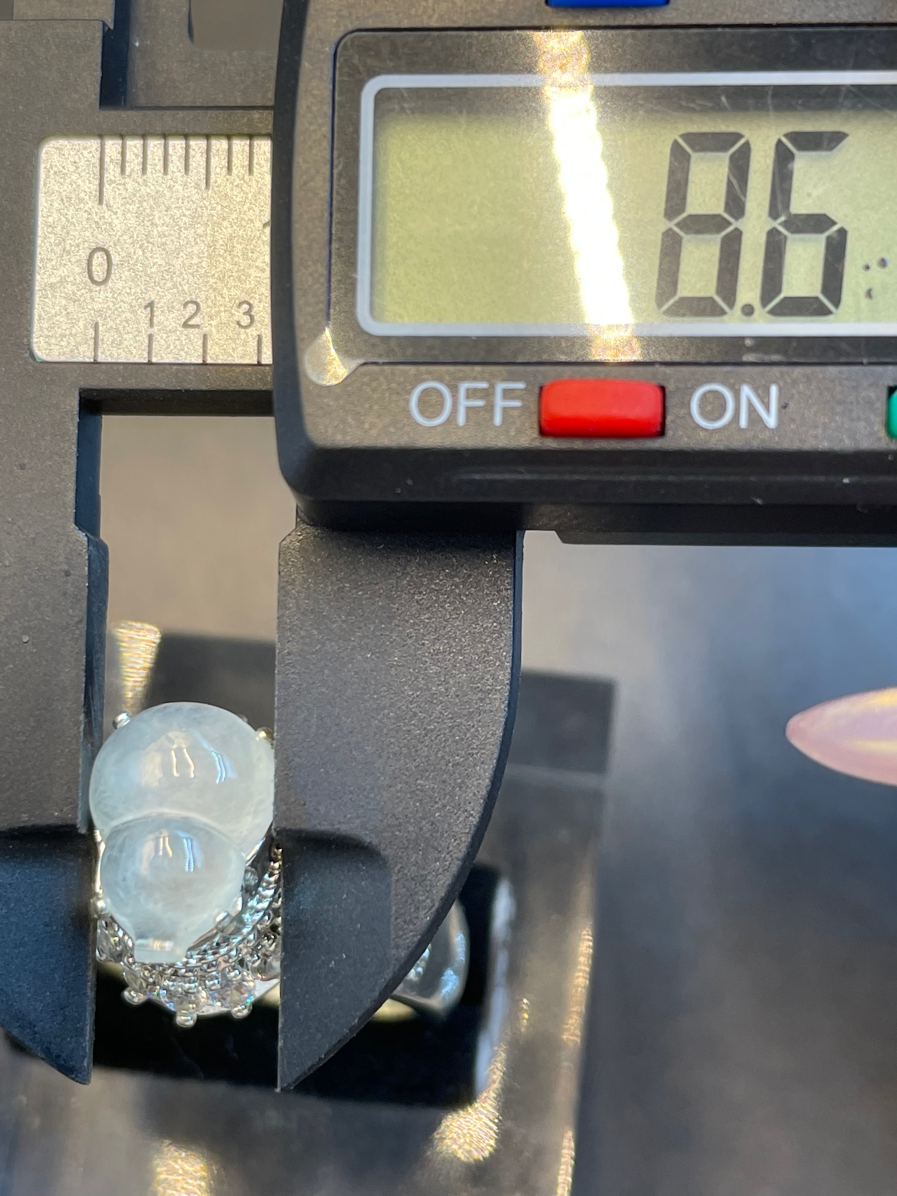 緬甸天然翡翠冰種福祿蛋面戒指