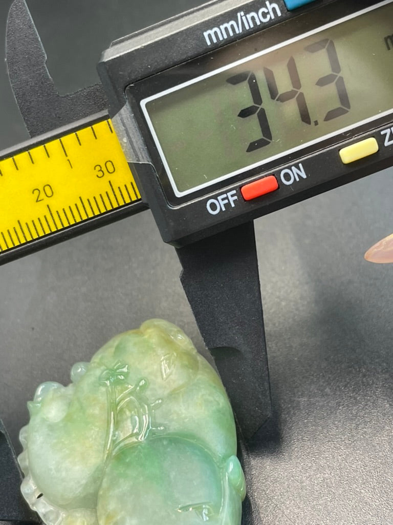 緬甸天然翡翠駿馬載寶吊墜