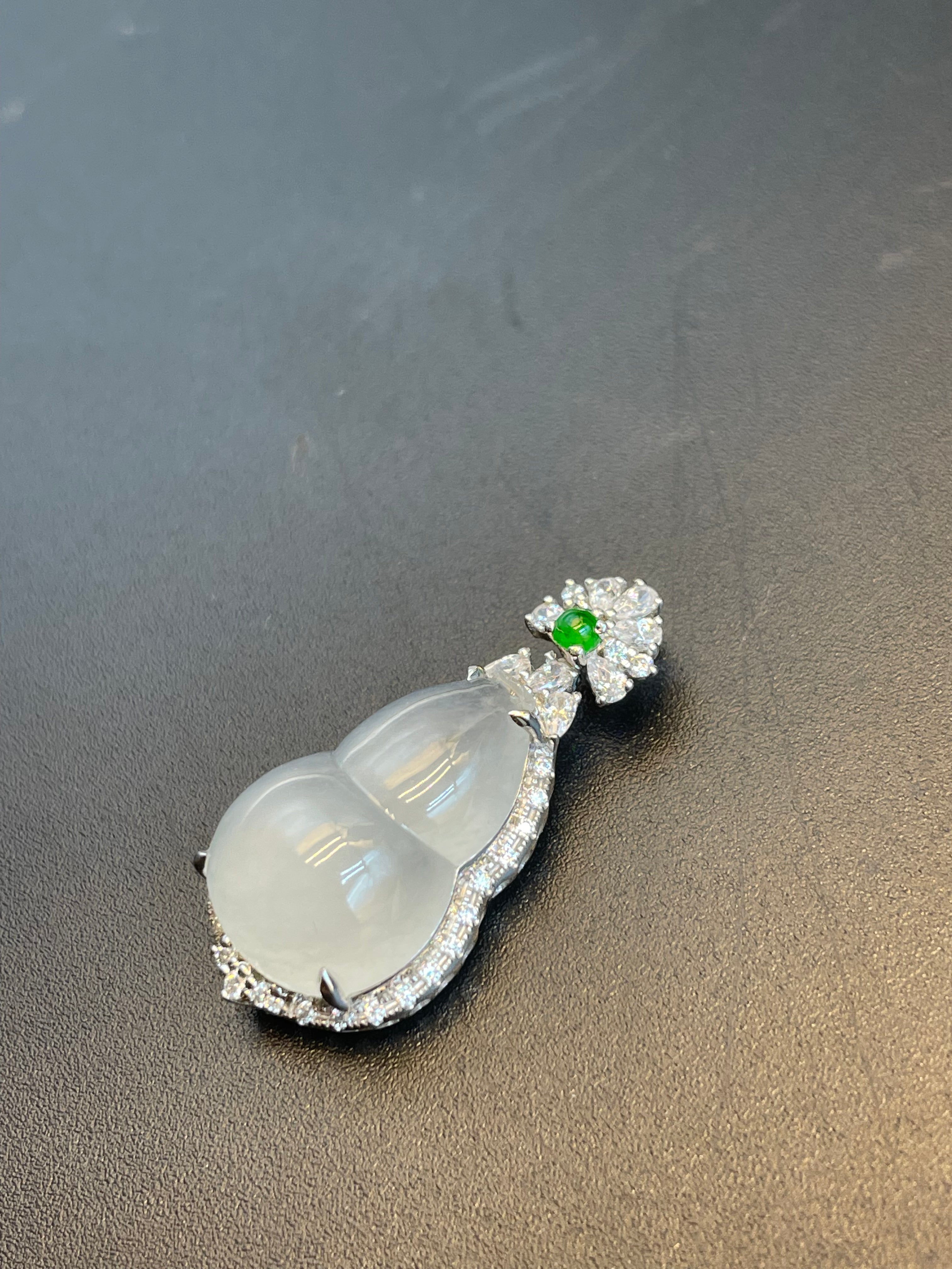 緬甸天然翡翠冰種福祿吊墜