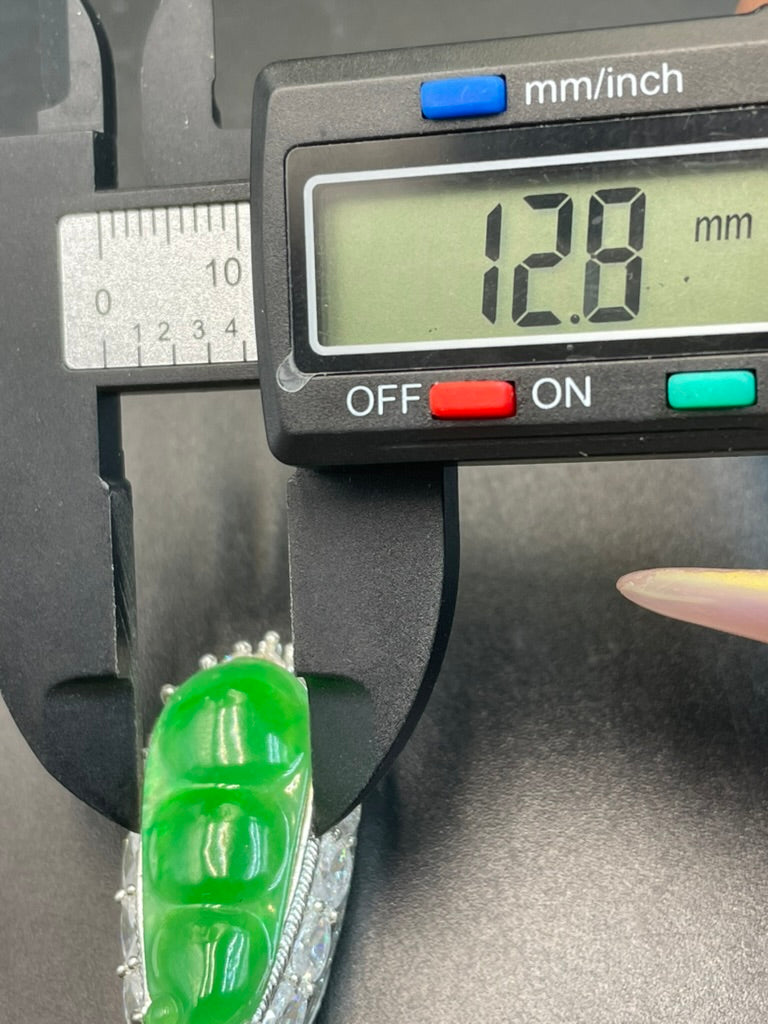 緬甸天然翡翠滿綠陽綠福豆/三元及第吊墜