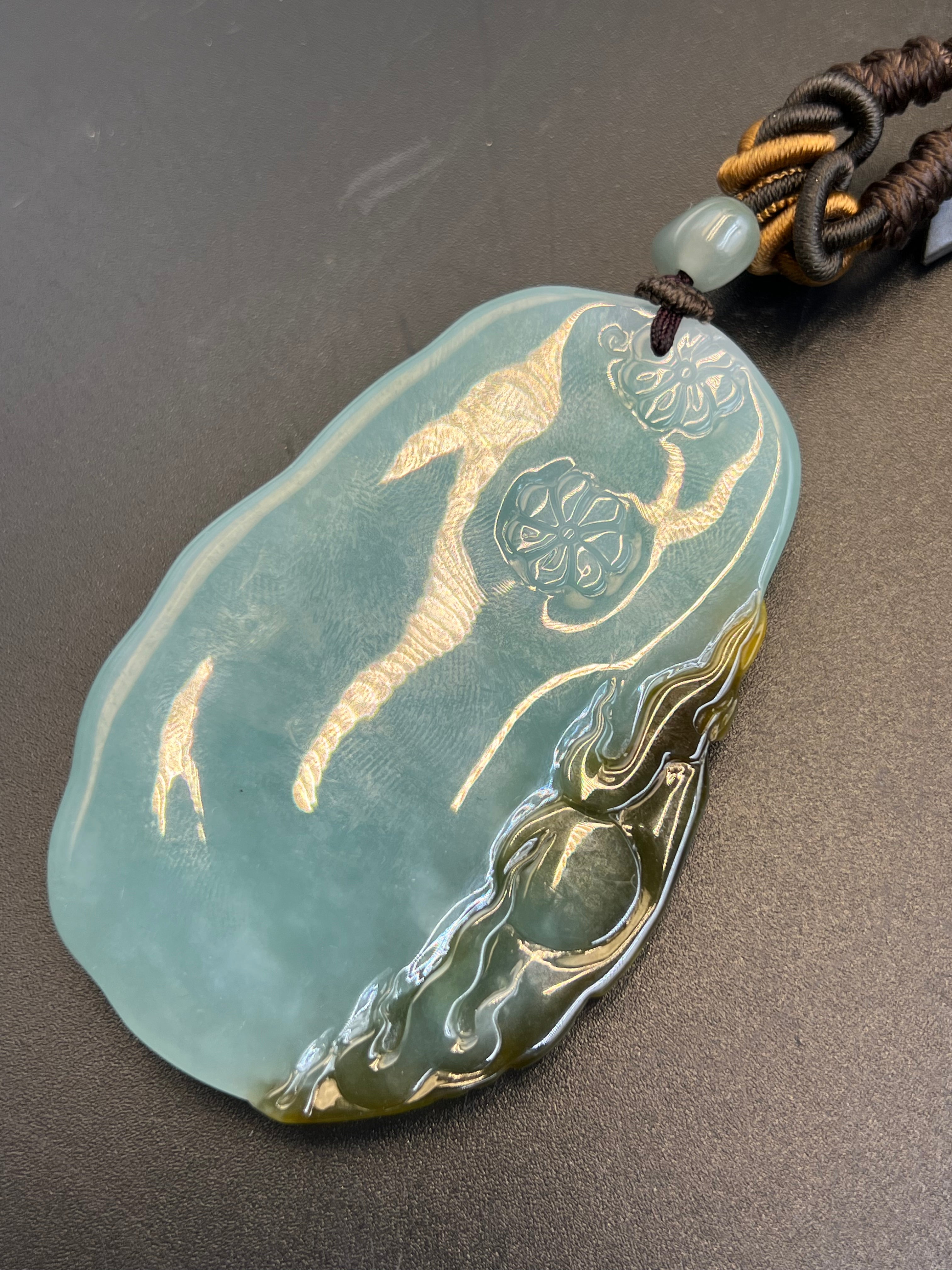 緬甸天然翡翠菩薩吊墜